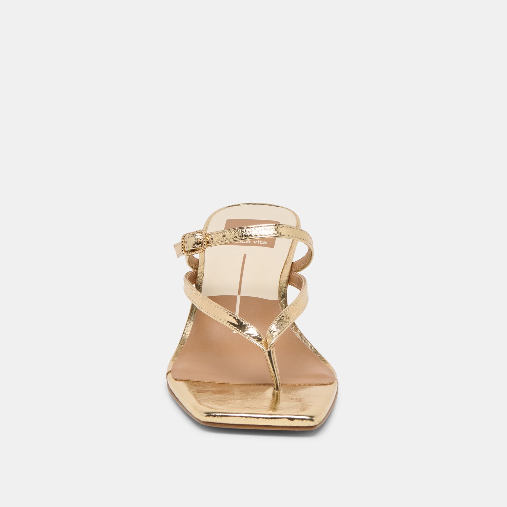 Biaga Gold Distressed Leather Heels Dolce Vita For sale