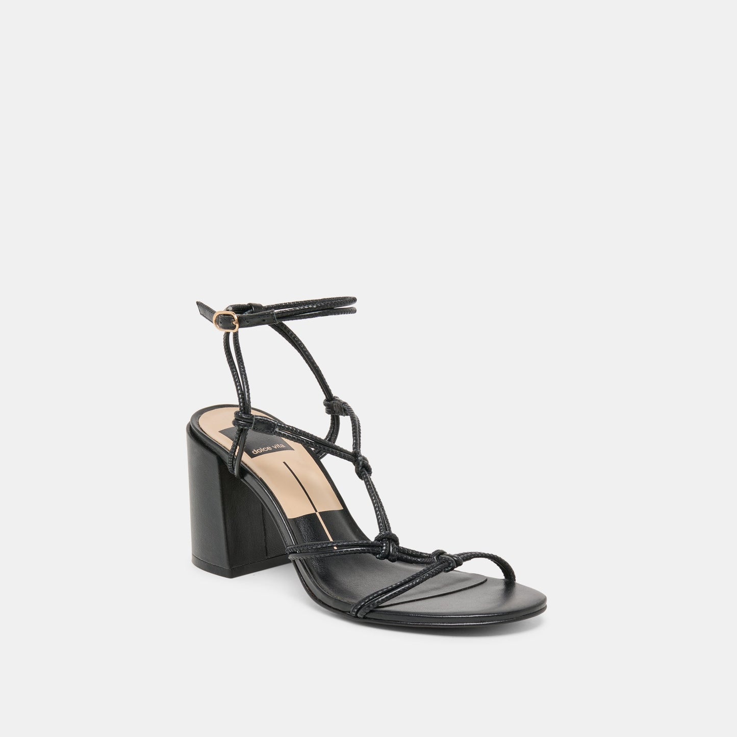 Fizzy Black Leather Heels Dolce Vita New