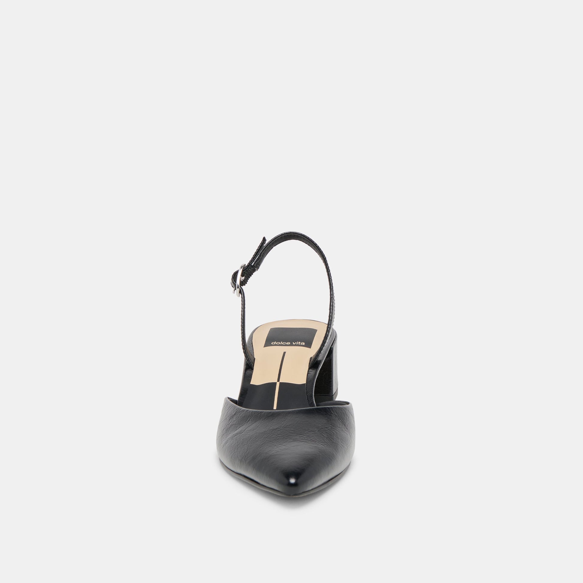 Carel Wide Midnight Crinkle Patent Leather Heels Dolce Vita Outlet