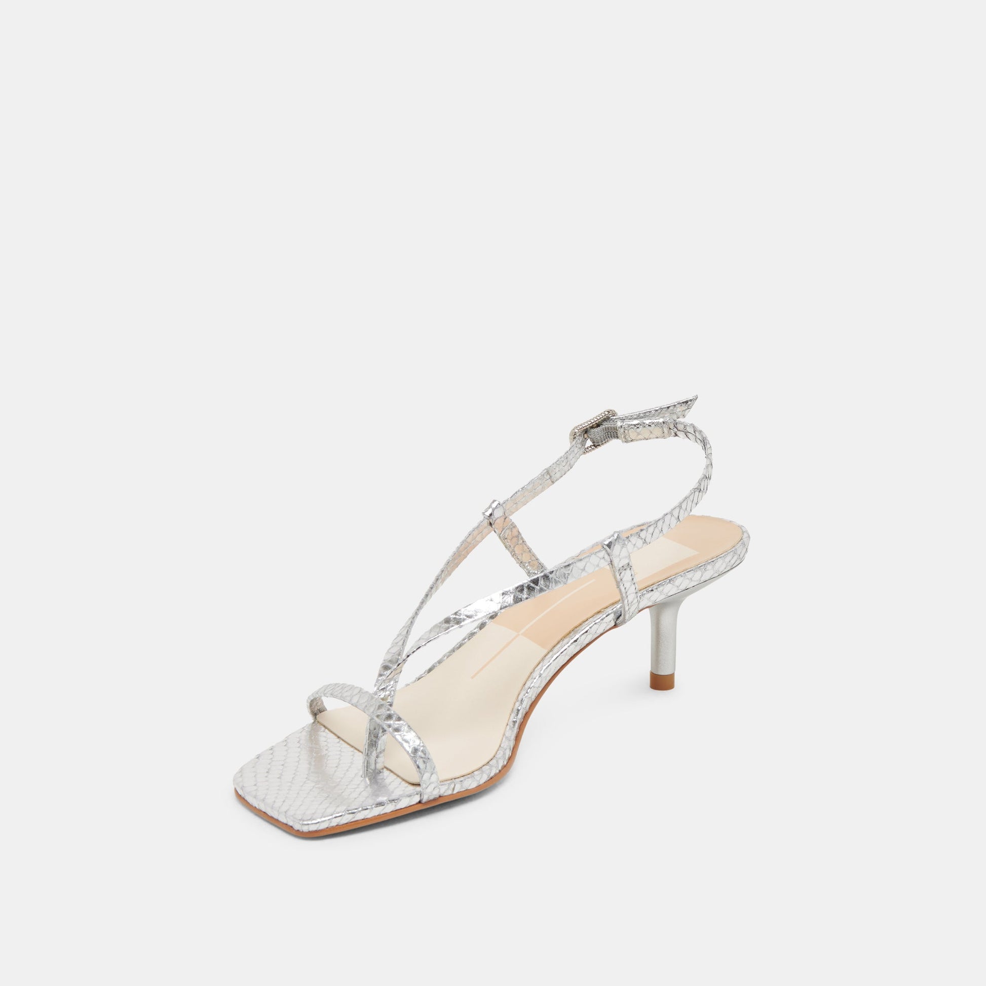 LAURY HEELS SILVER EMBOSSED LEATHER
 – Dolce Vita Dolce Vita On sale