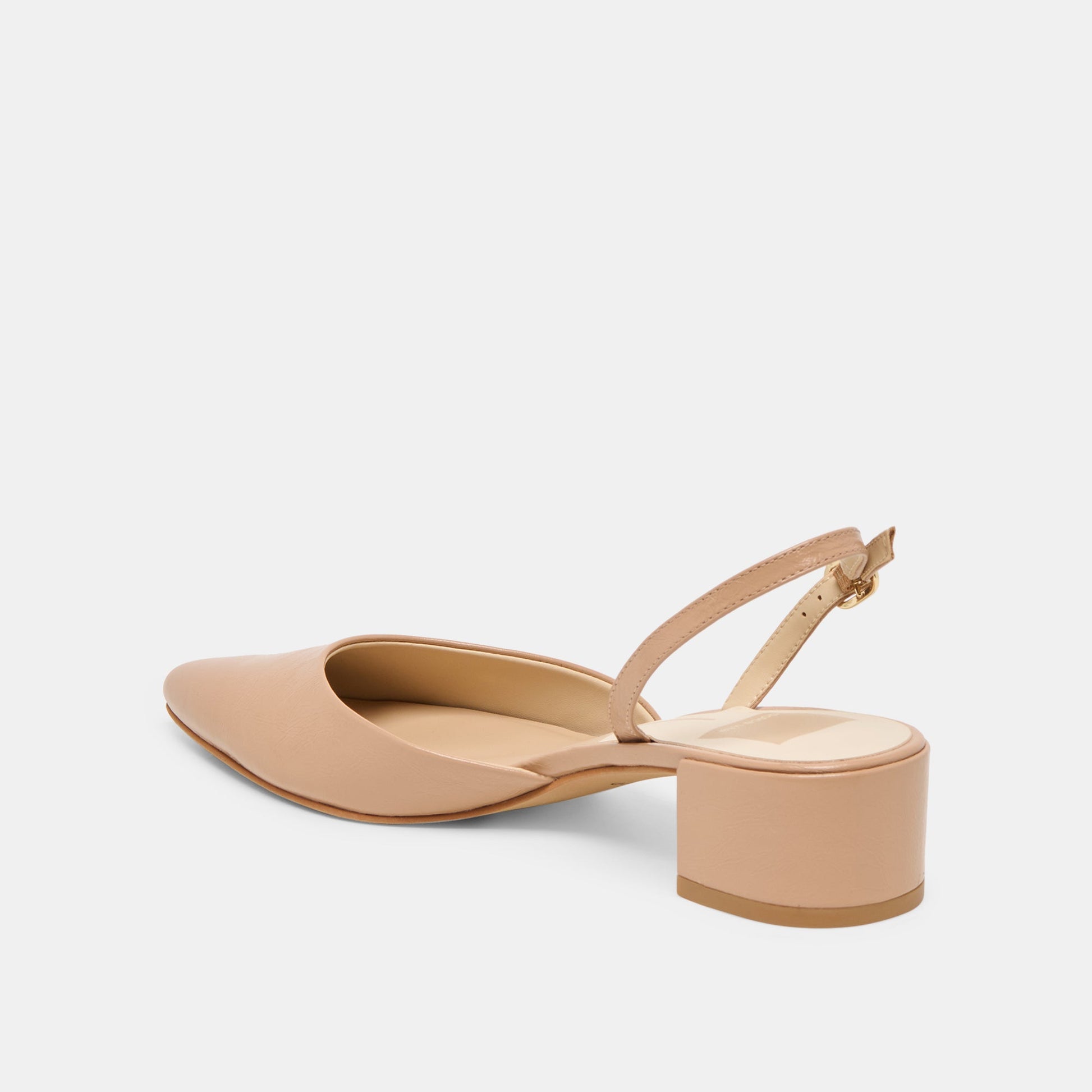 Carel Lt Tan Crinkle Patent Leather Heels Dolce Vita us