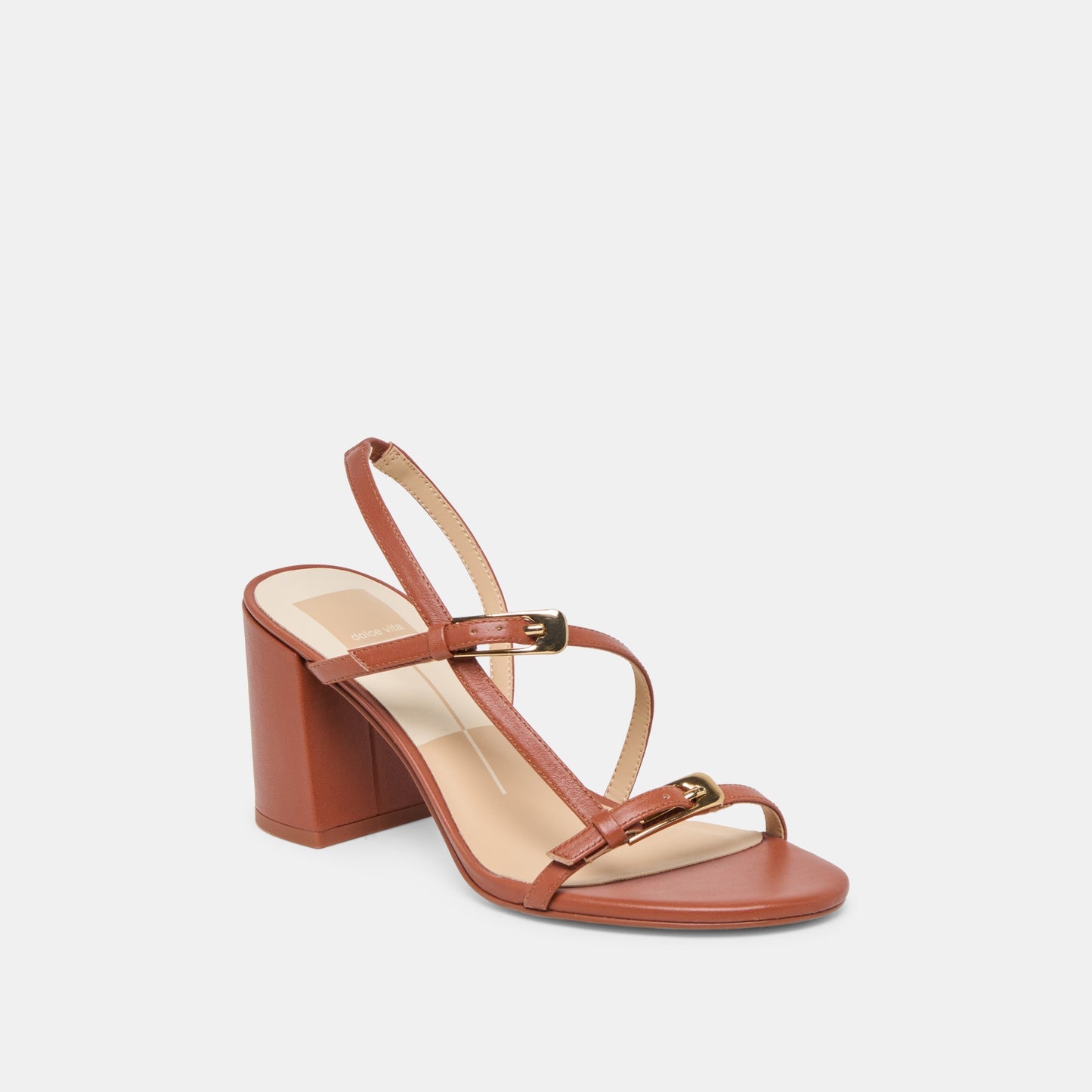 Faye Cognac Leather Heels Dolce Vita Sale