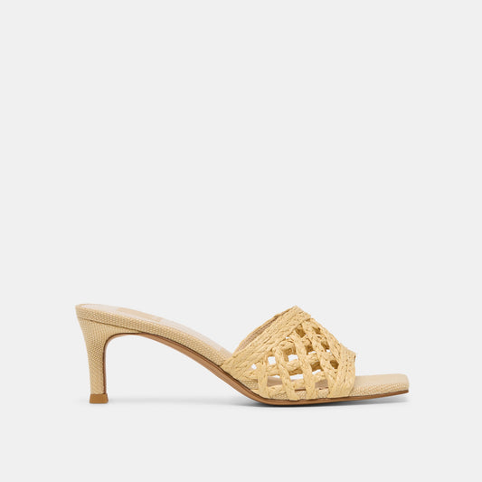 Bowen Lt Natural Raffia Heels Dolce Vita Outlet