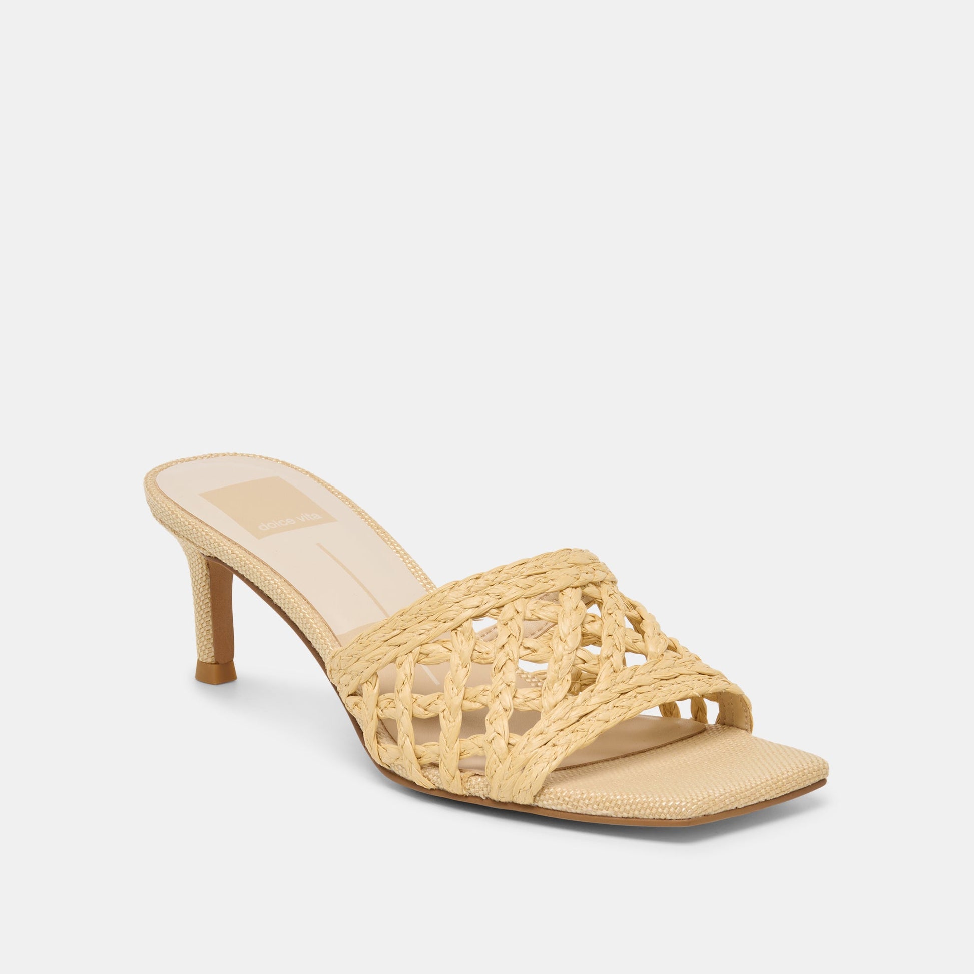 Bowen Lt Natural Raffia Heels Dolce Vita Outlet