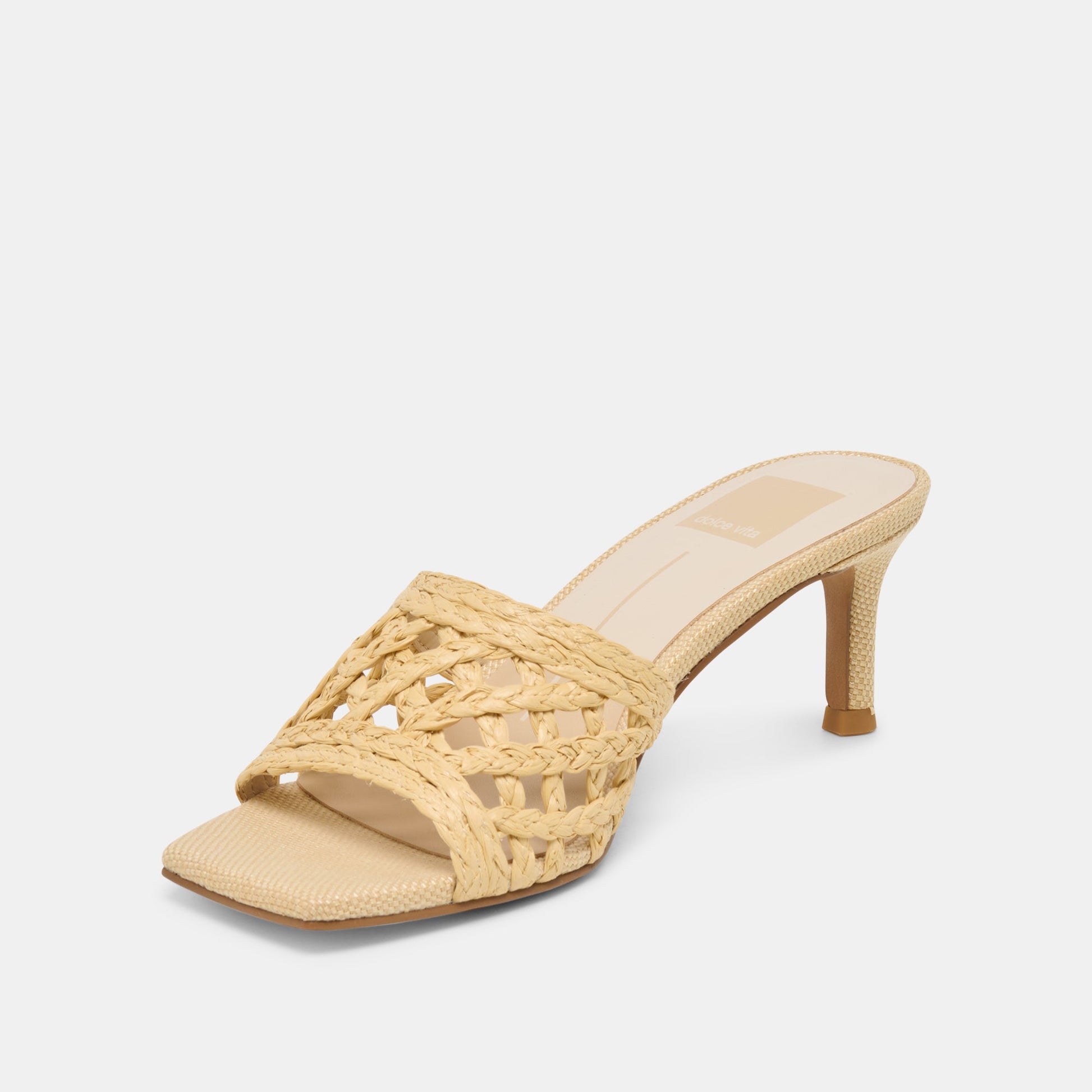 Bowen Lt Natural Raffia Heels Dolce Vita Outlet