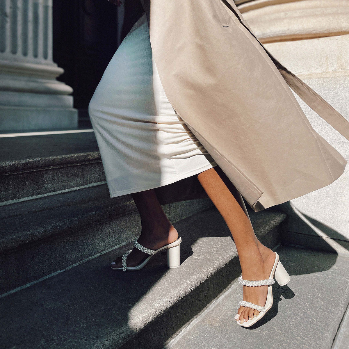 NOEL Heels Vanilla Pearls | Vanilla Pearl Bead Heels
 – Dolce Vita Dolce Vita us