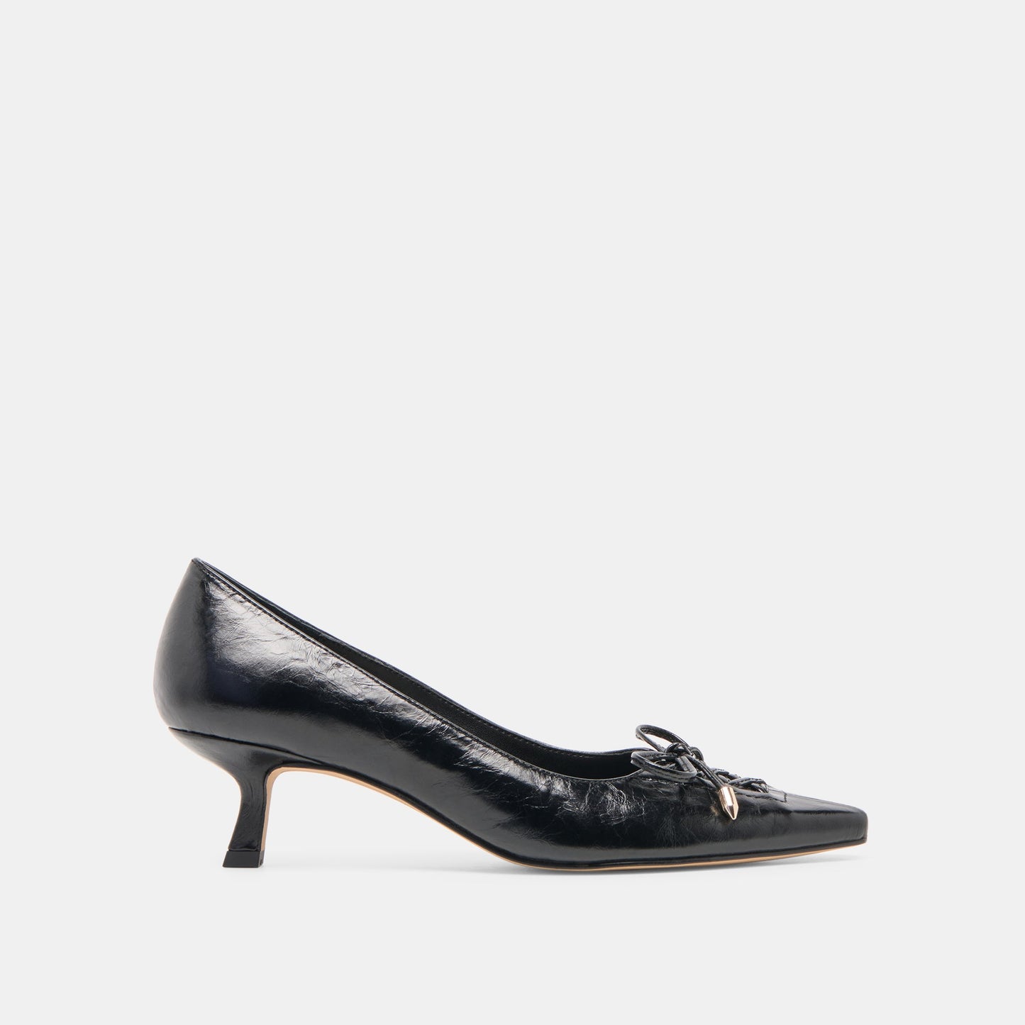 Clarie Midnight Crinkle Patent Leather Heels Dolce Vita New