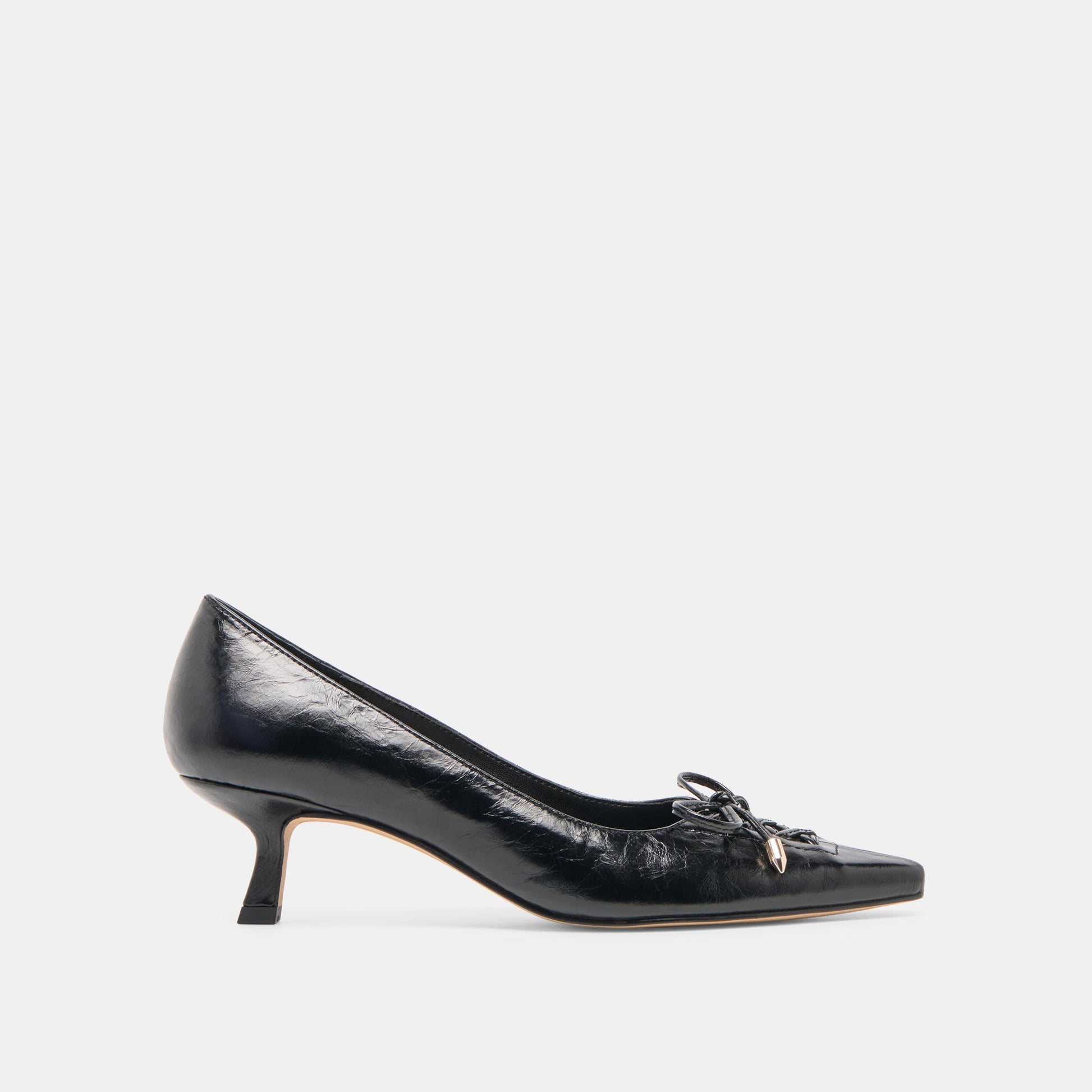 Clarie Midnight Crinkle Patent Leather Heels Dolce Vita New