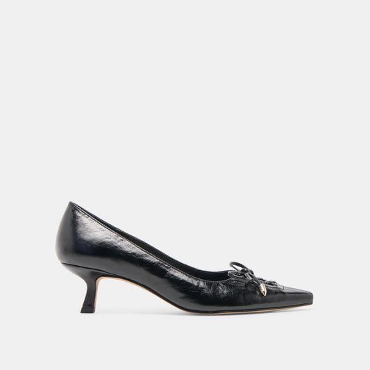 Clarie Midnight Crinkle Patent Leather Heels Dolce Vita New