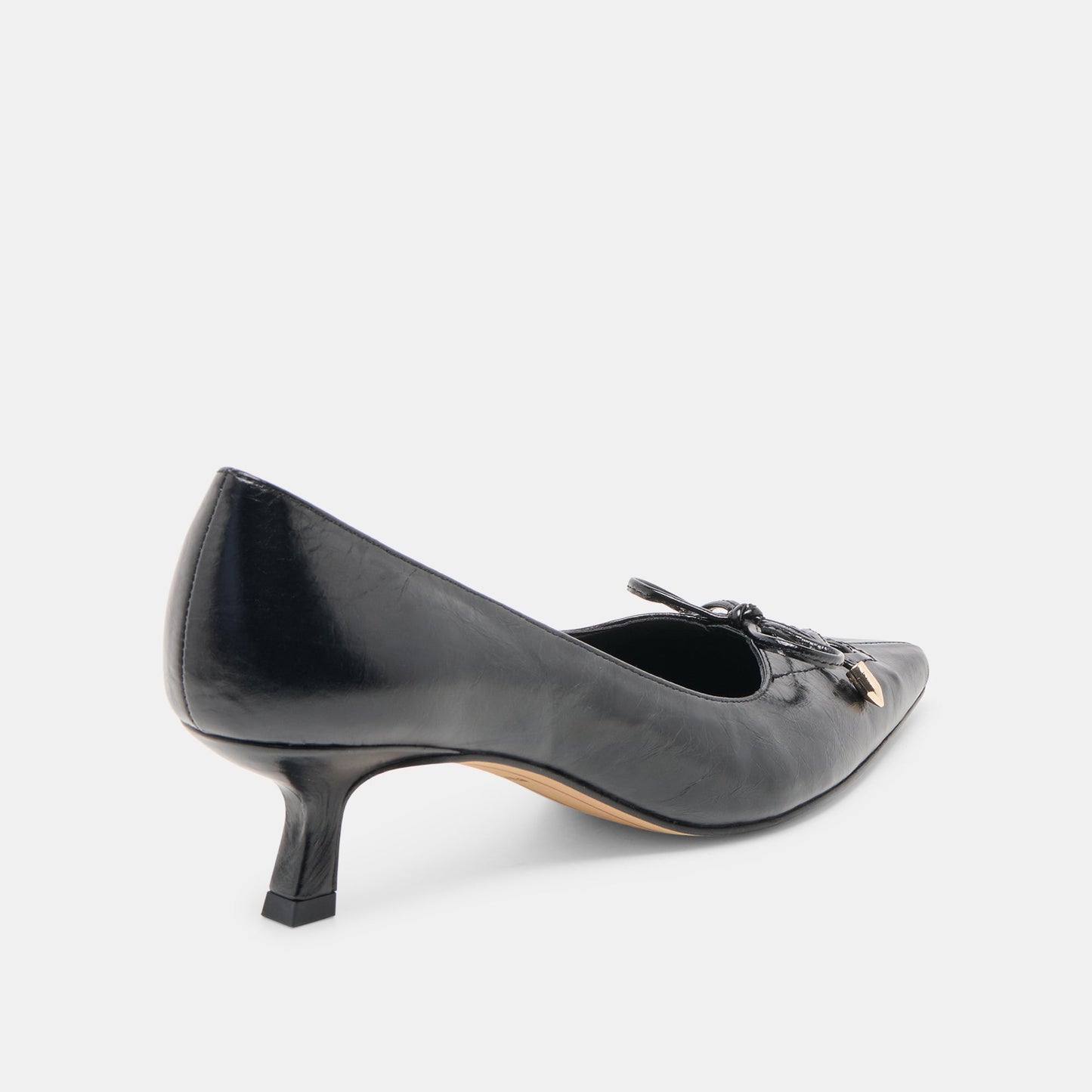 Clarie Midnight Crinkle Patent Leather Heels Dolce Vita New
