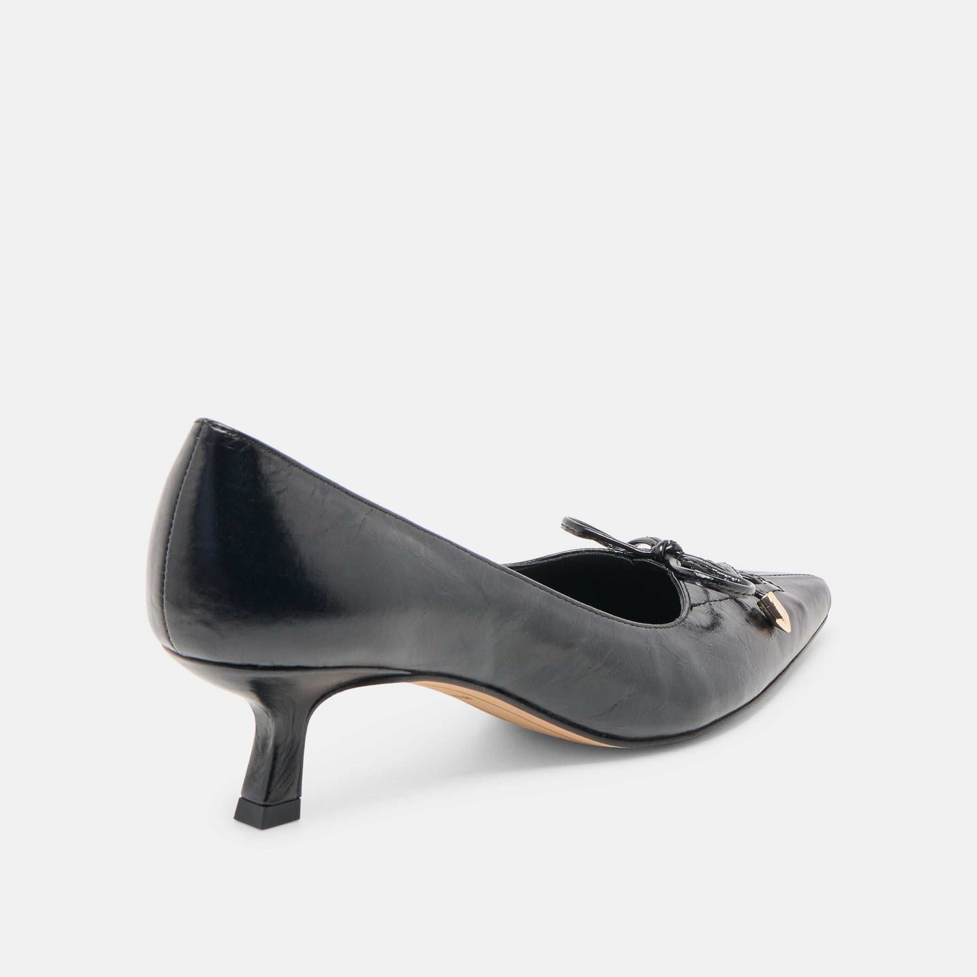 Clarie Midnight Crinkle Patent Leather Heels Dolce Vita New