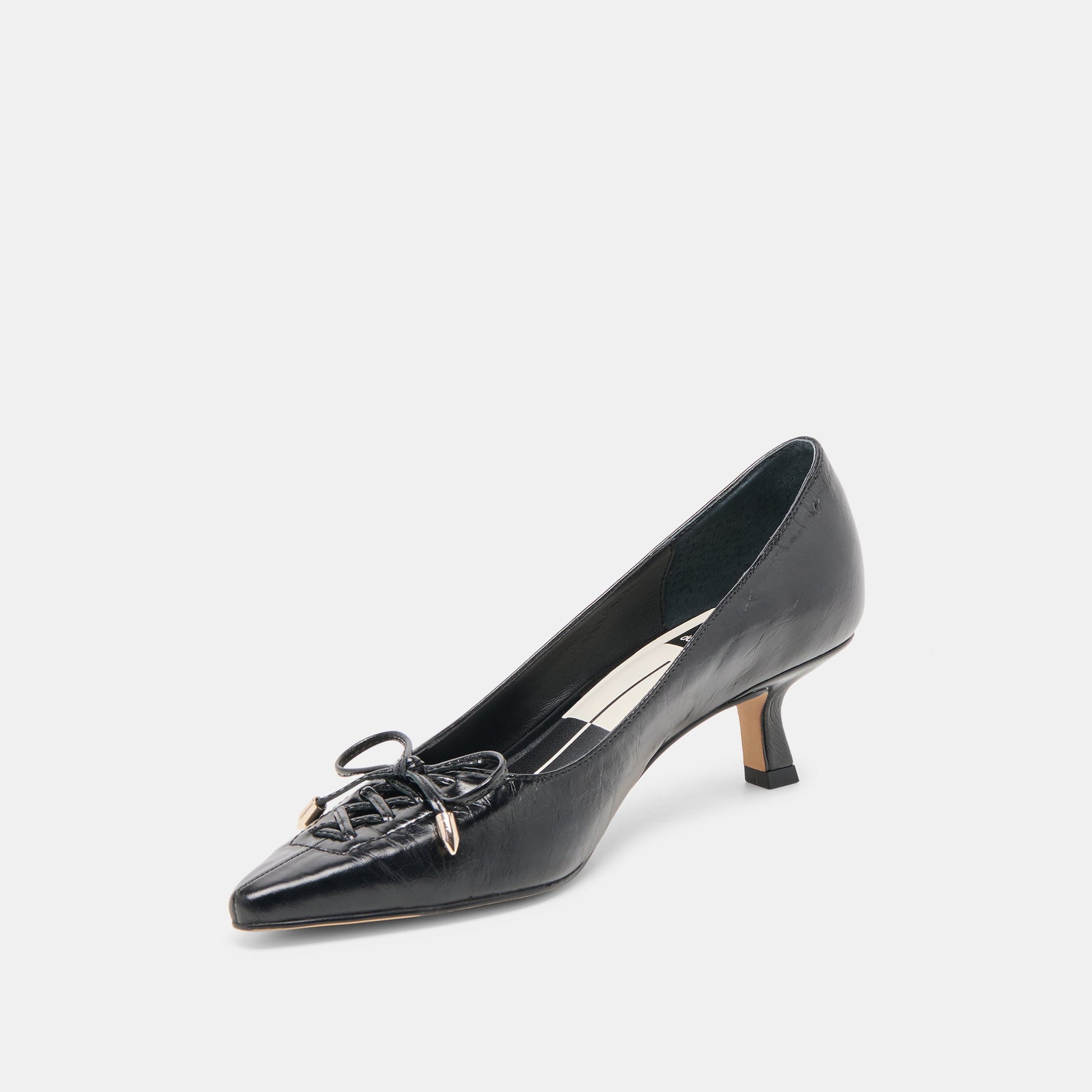 Clarie Midnight Crinkle Patent Leather Heels Dolce Vita New