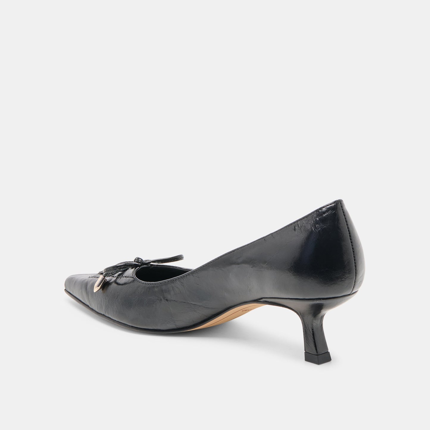 Clarie Midnight Crinkle Patent Leather Heels Dolce Vita New