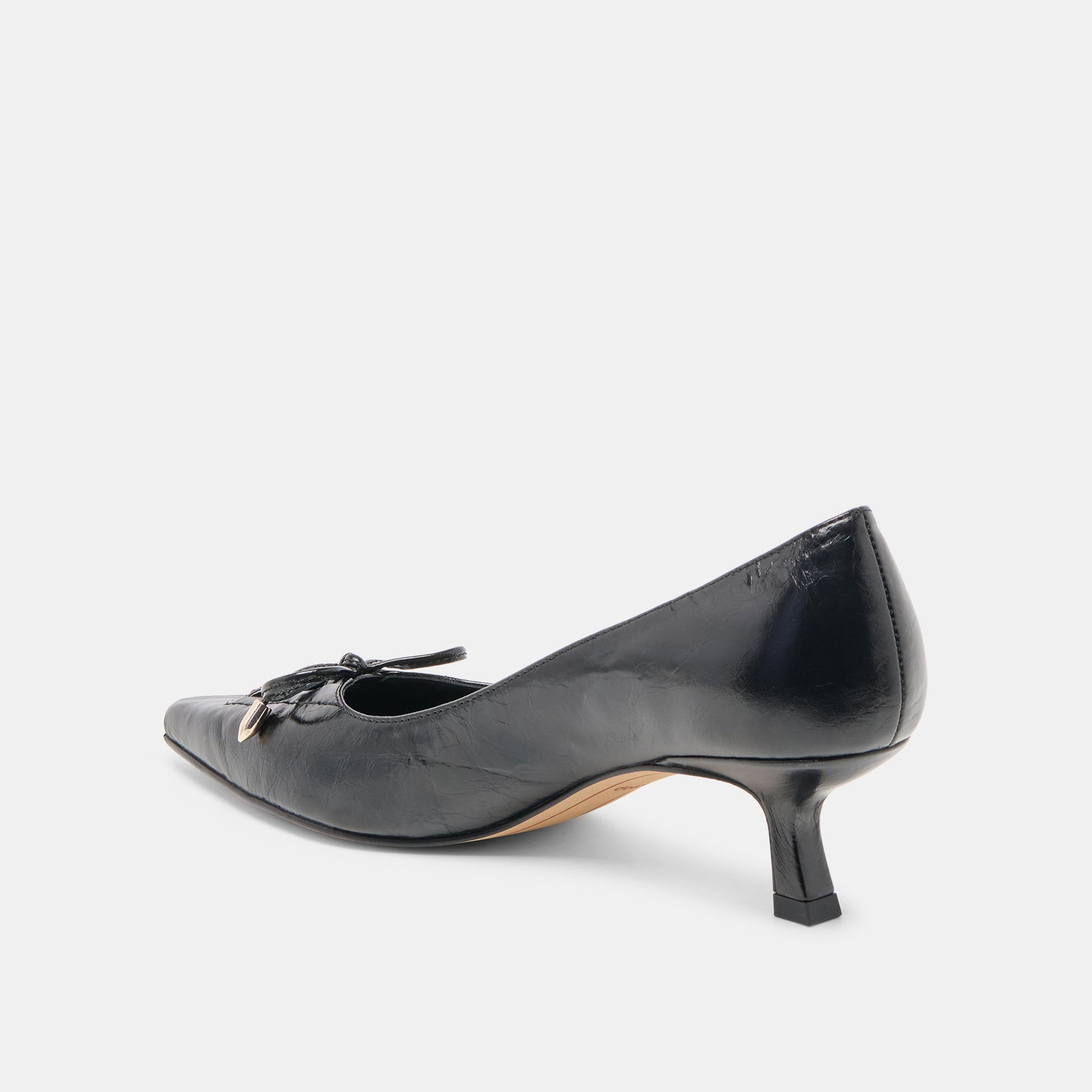 Clarie Midnight Crinkle Patent Leather Heels Dolce Vita New