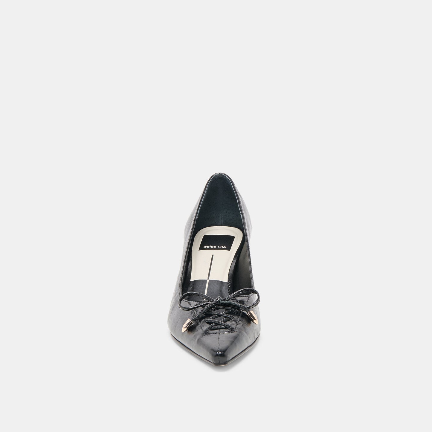 Clarie Midnight Crinkle Patent Leather Heels Dolce Vita New