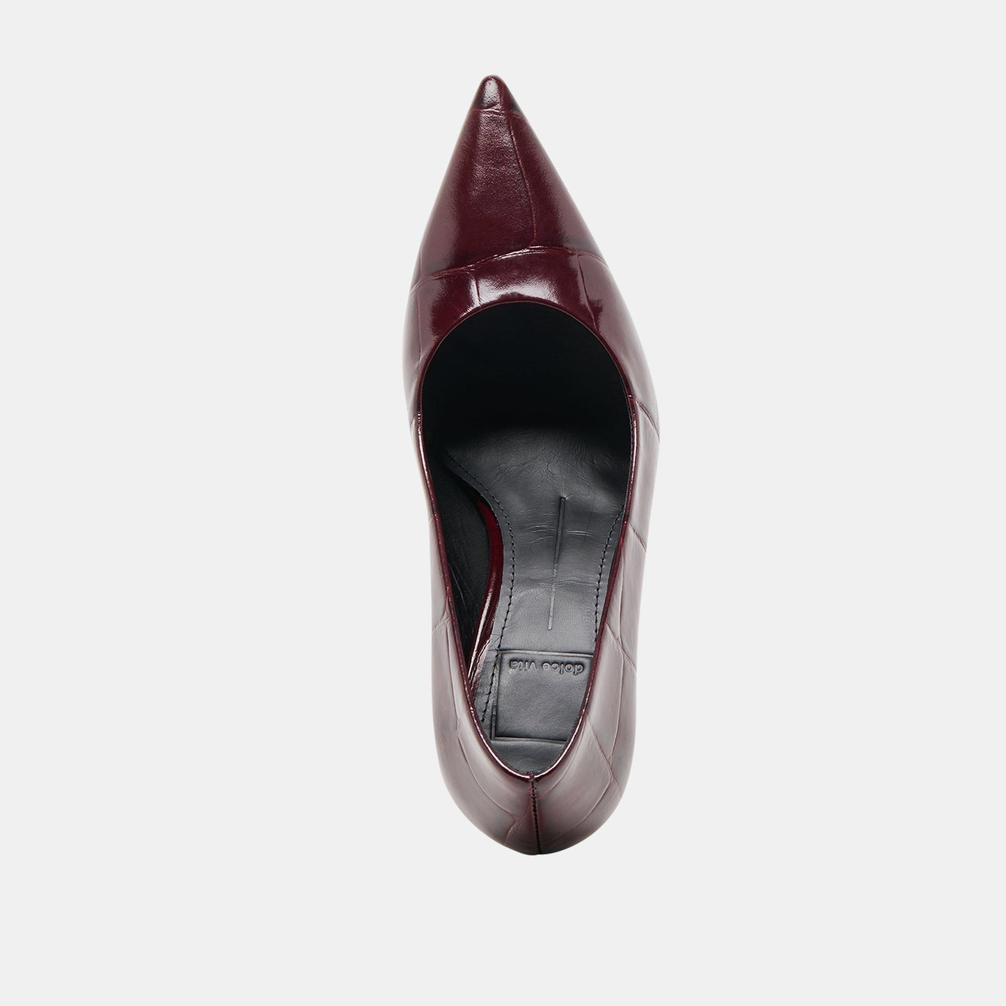 Misty Burgundy Croco Embossed Leather Heels Dolce Vita Sale