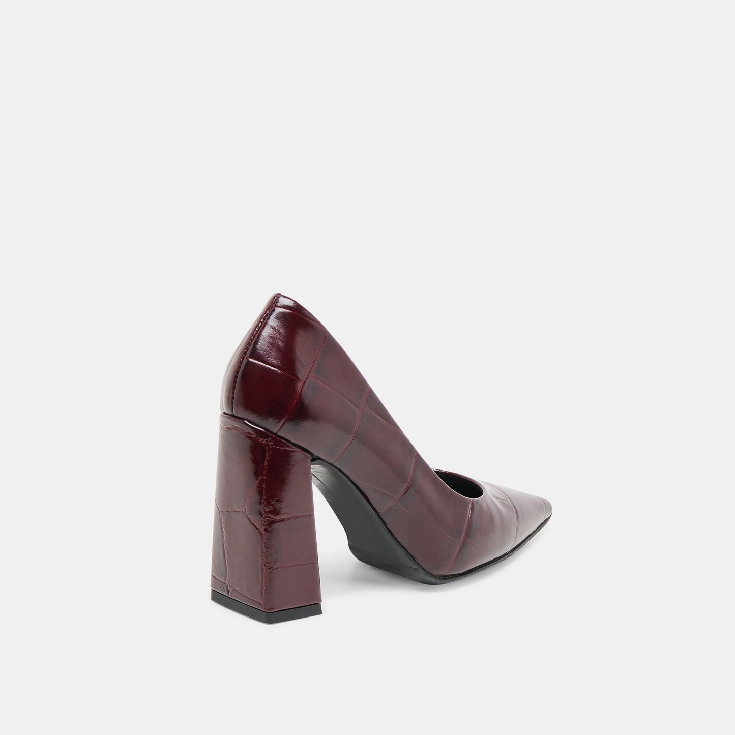 Misty Burgundy Croco Embossed Leather Heels Dolce Vita Sale