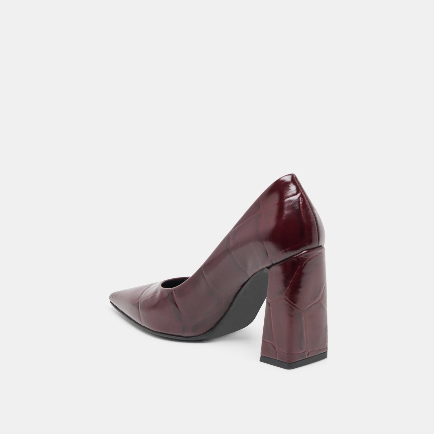 Misty Burgundy Croco Embossed Leather Heels Dolce Vita Sale