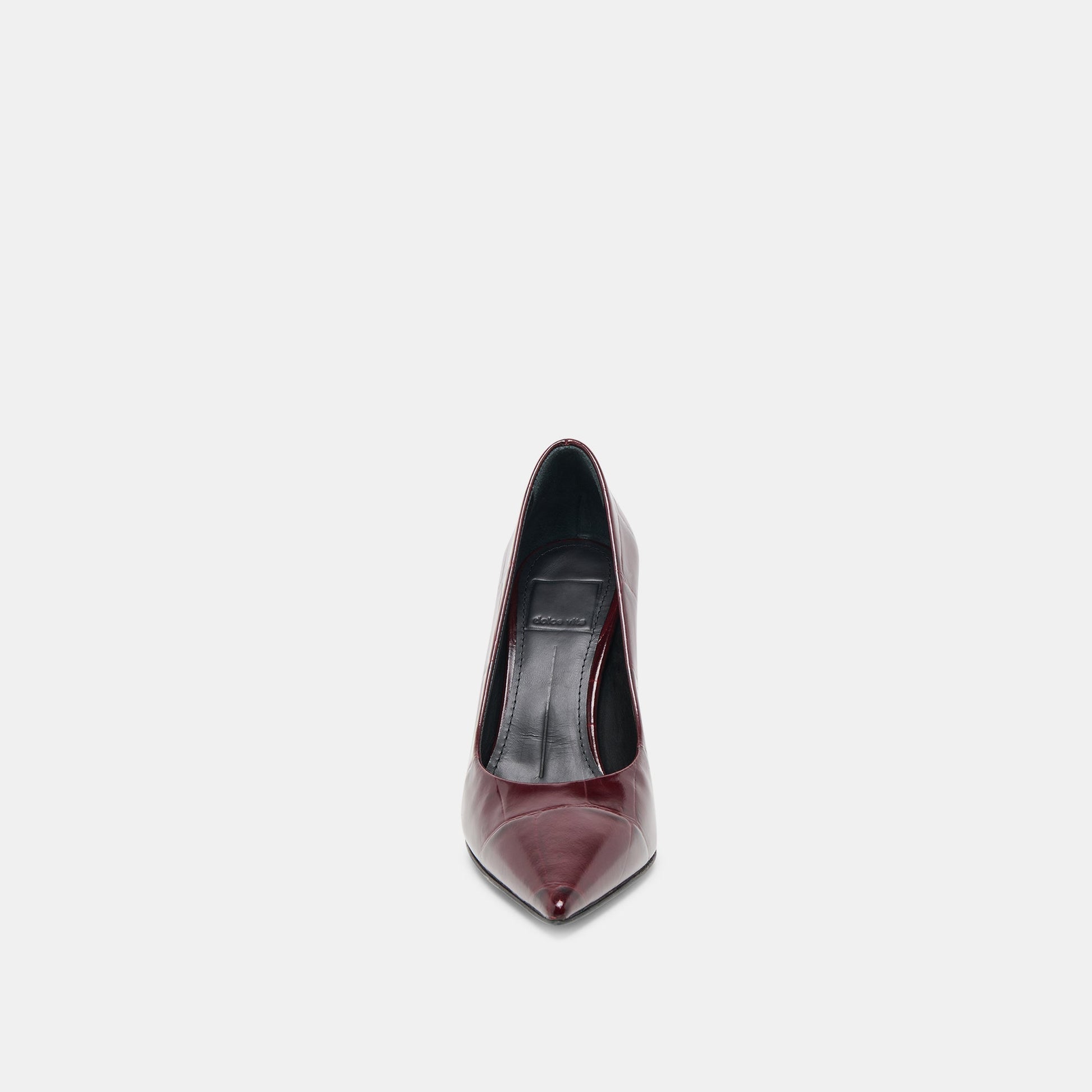 Misty Burgundy Croco Embossed Leather Heels Dolce Vita Sale