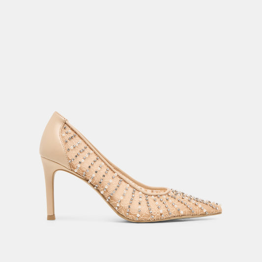 Kashe Pearl Blush Lace Mesh Heels Dolce Vita For sale