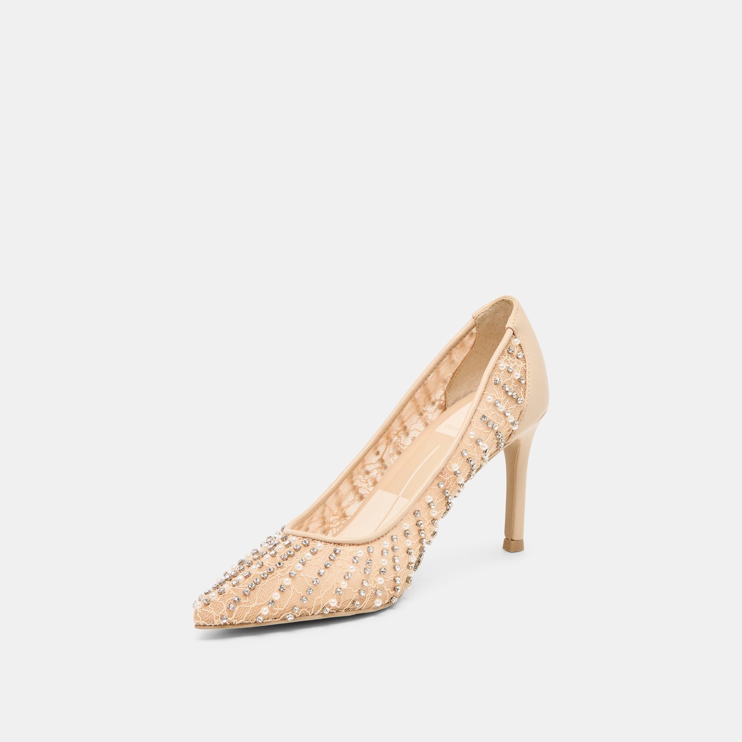 Kashe Pearl Blush Lace Mesh Heels Dolce Vita For sale