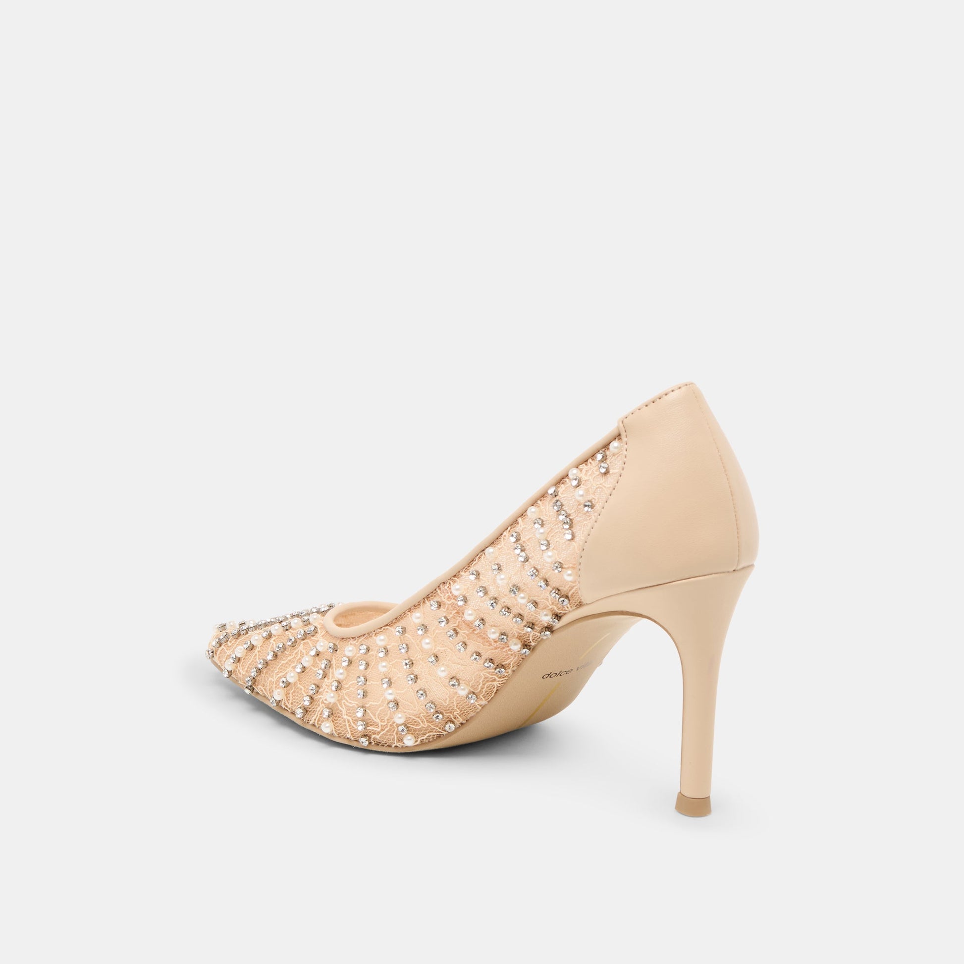 Kashe Pearl Blush Lace Mesh Heels Dolce Vita For sale