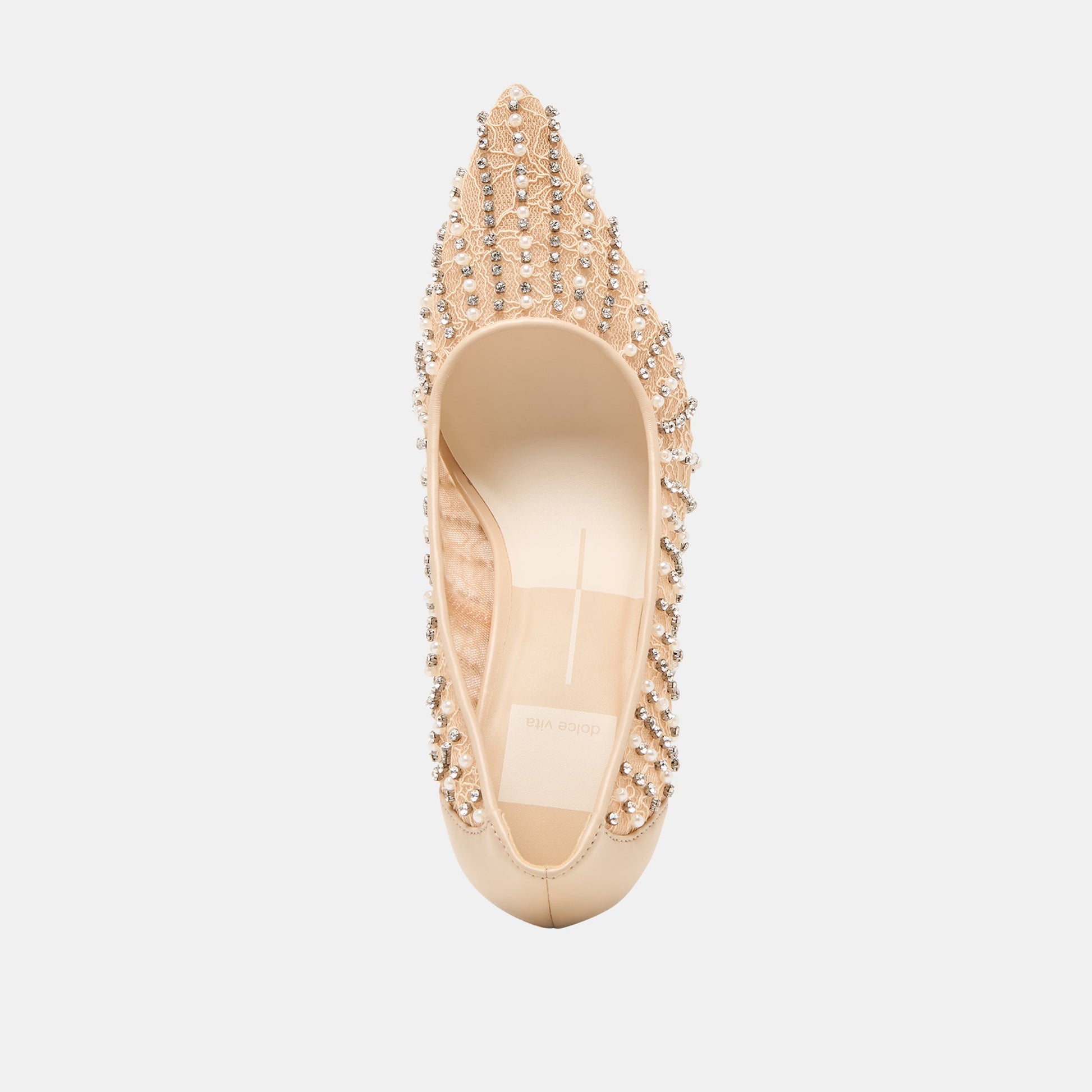 Kashe Pearl Blush Lace Mesh Heels Dolce Vita For sale
