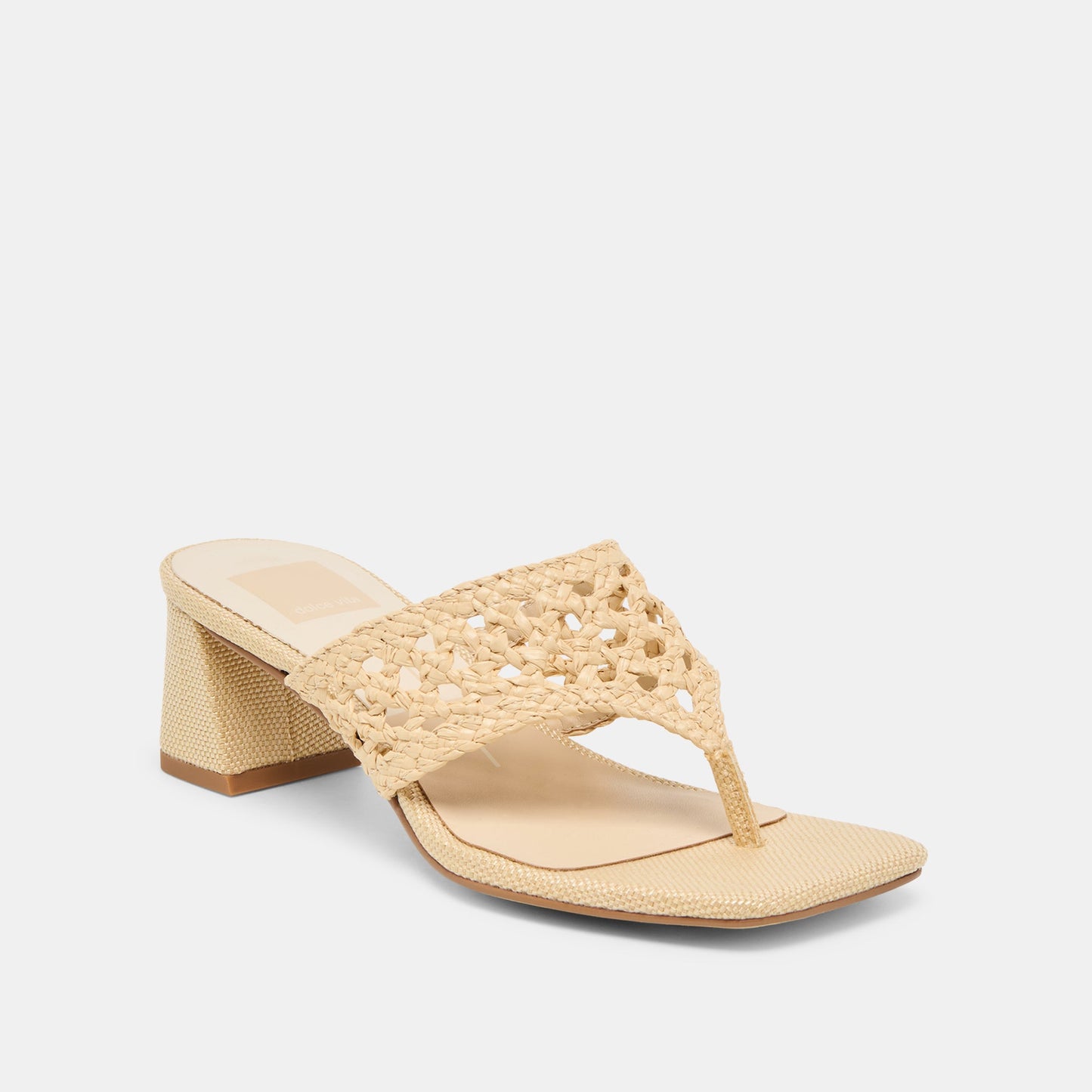 Barlo Lt Natural Woven Raffia Heels Dolce Vita New