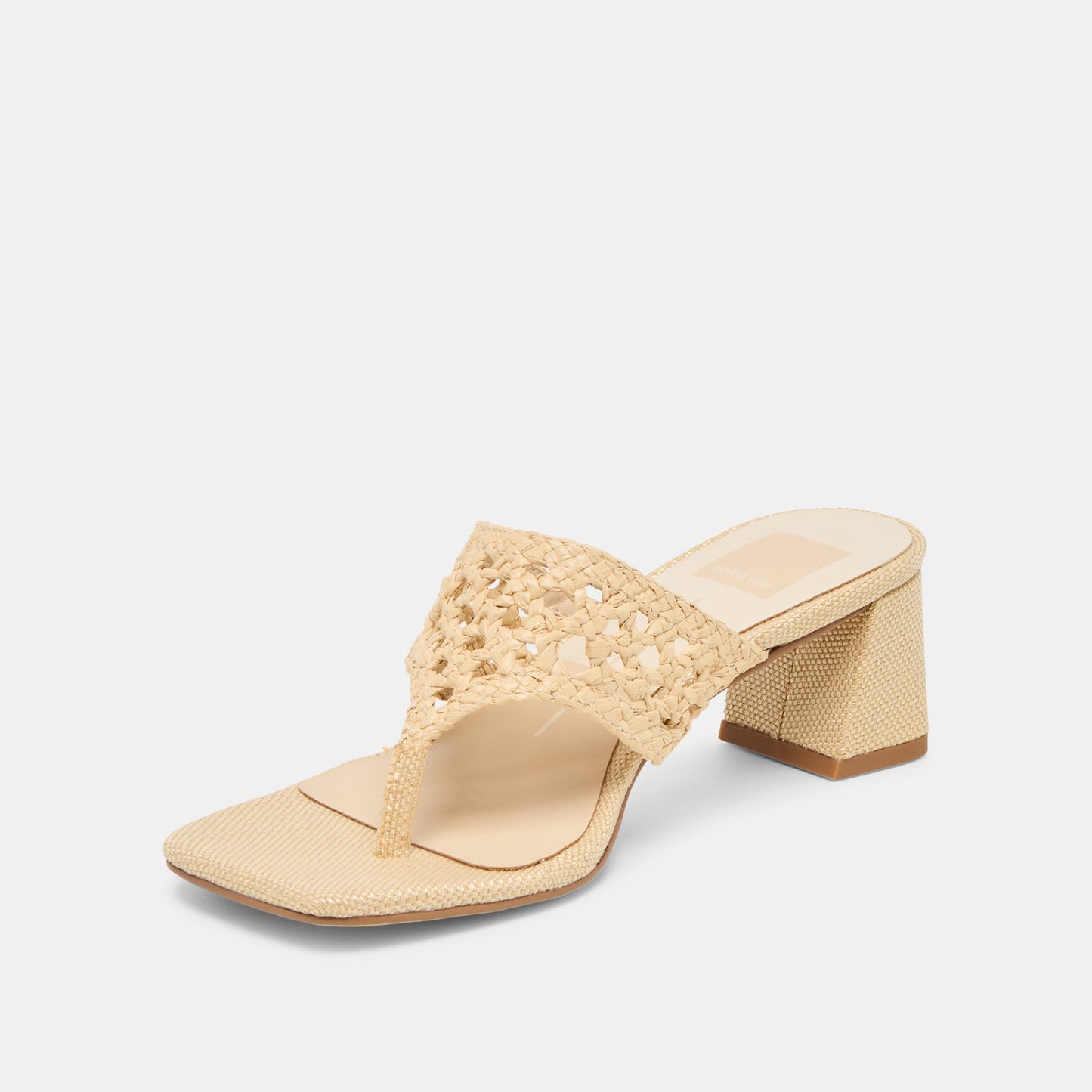 Barlo Lt Natural Woven Raffia Heels Dolce Vita New