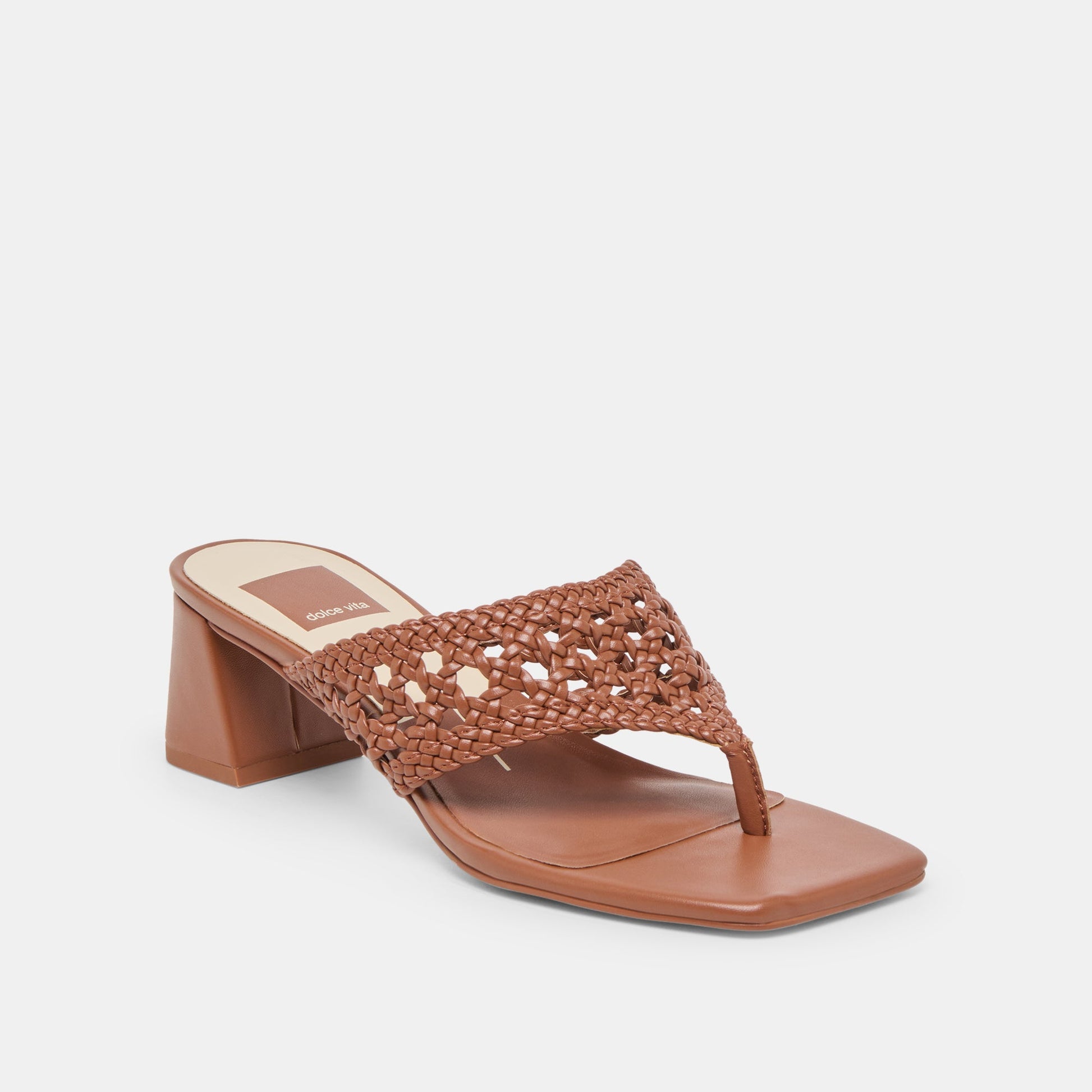 Barlo Cognac Woven Stella Heels Dolce Vita Online