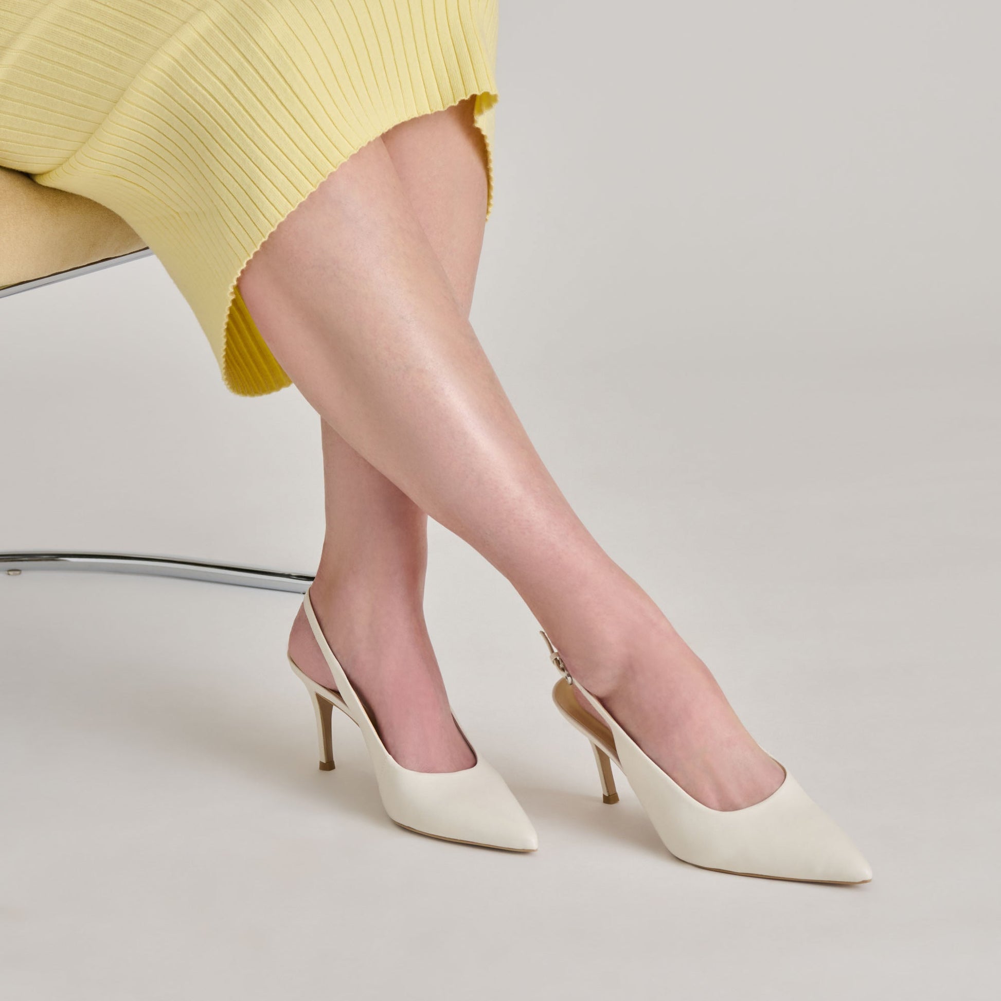 ELASI HEELS WHITE LEATHER
 – Dolce Vita Dolce Vita On sale
