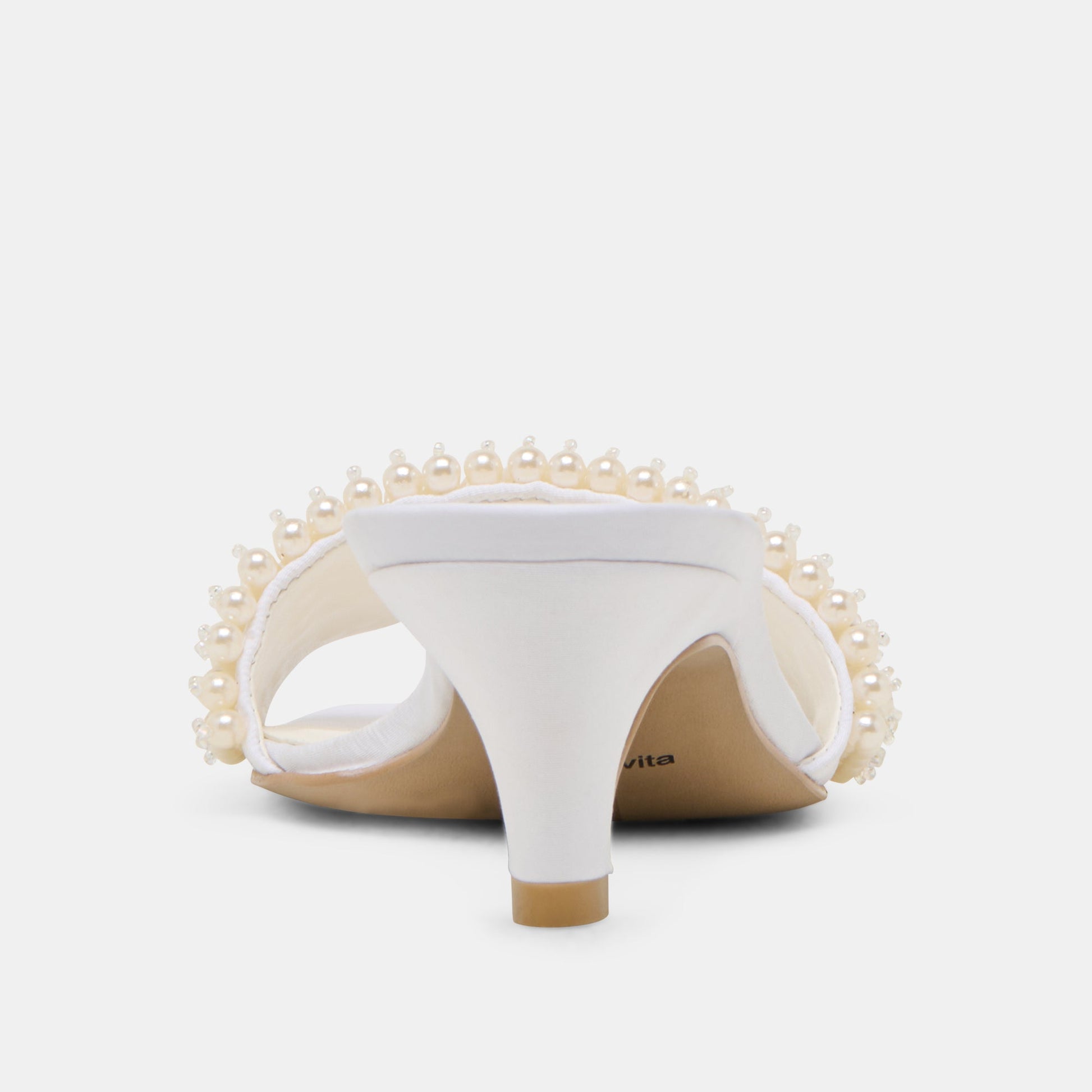 Rexa Pearl Off White Satin Heels Dolce Vita us