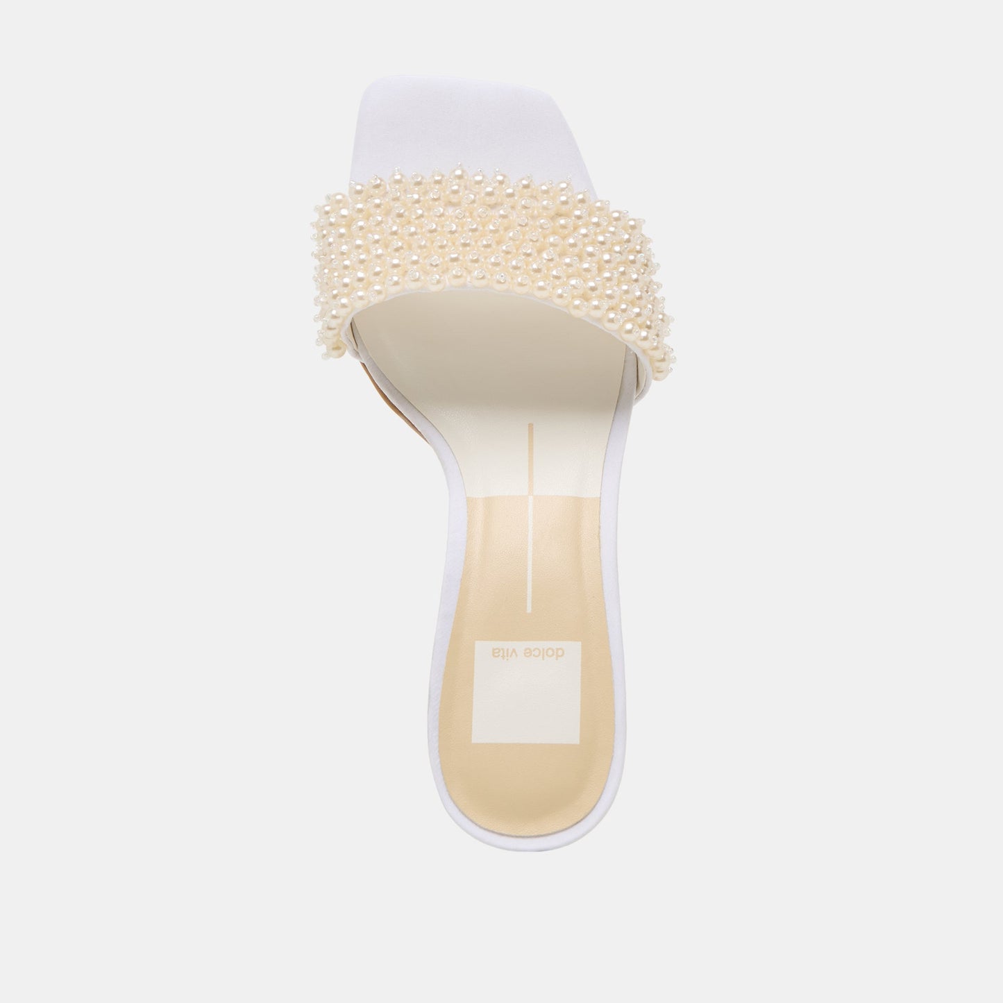 Rexa Pearl Off White Satin Heels Dolce Vita us