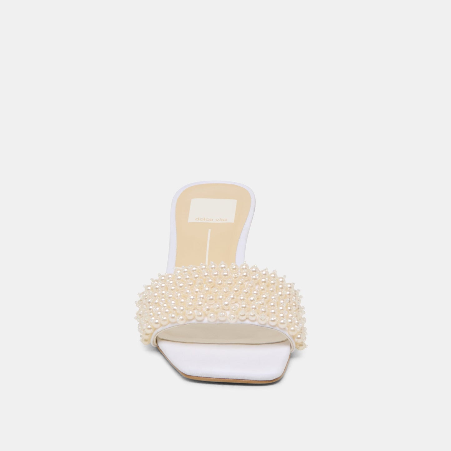 Rexa Pearl Off White Satin Heels Dolce Vita us