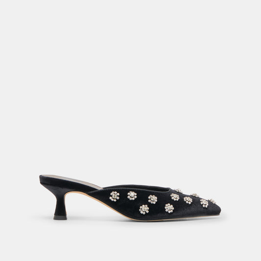 Clara Nero Velvet Heels Dolce Vita On sale