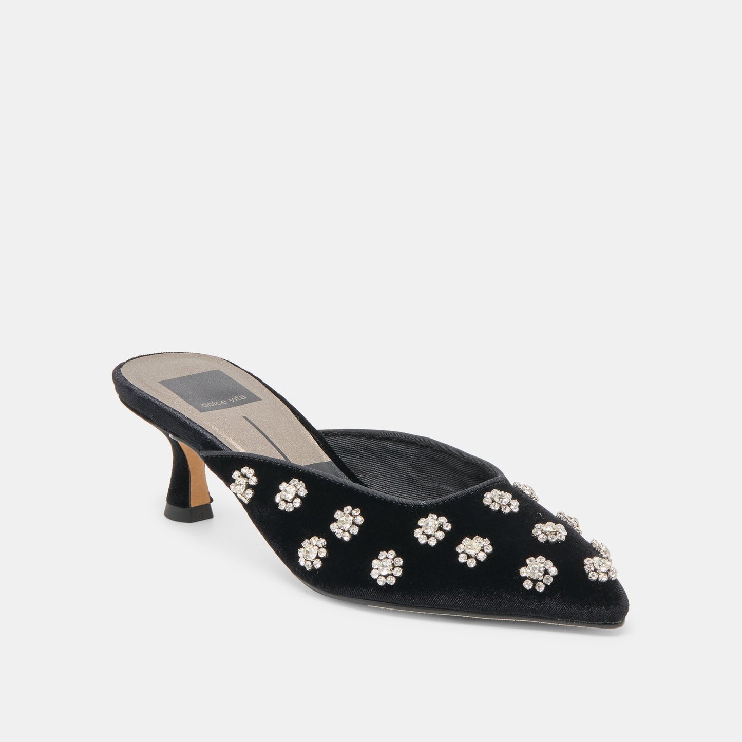 Clara Nero Velvet Heels Dolce Vita On sale