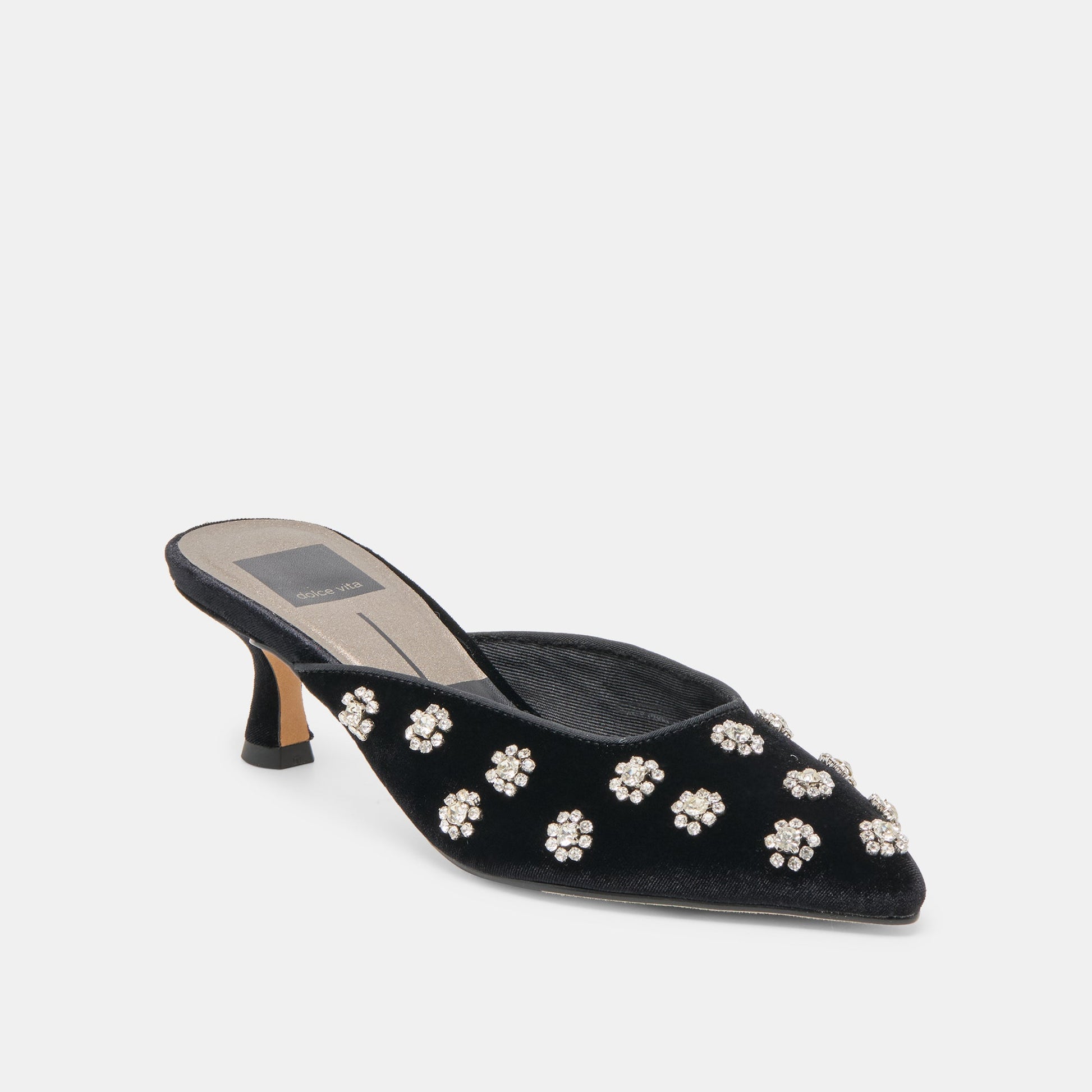 Clara Nero Velvet Heels Dolce Vita On sale