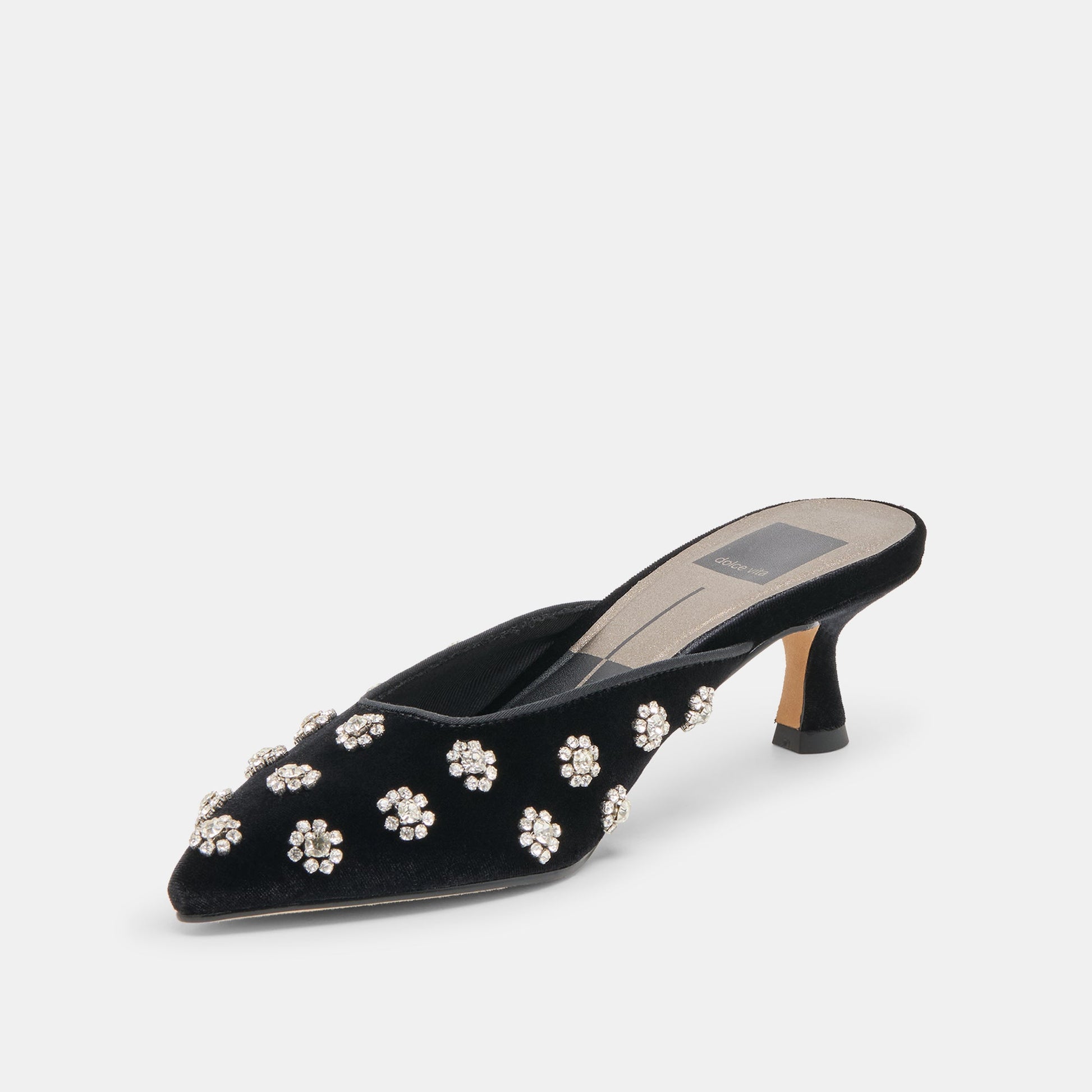 Clara Nero Velvet Heels Dolce Vita On sale
