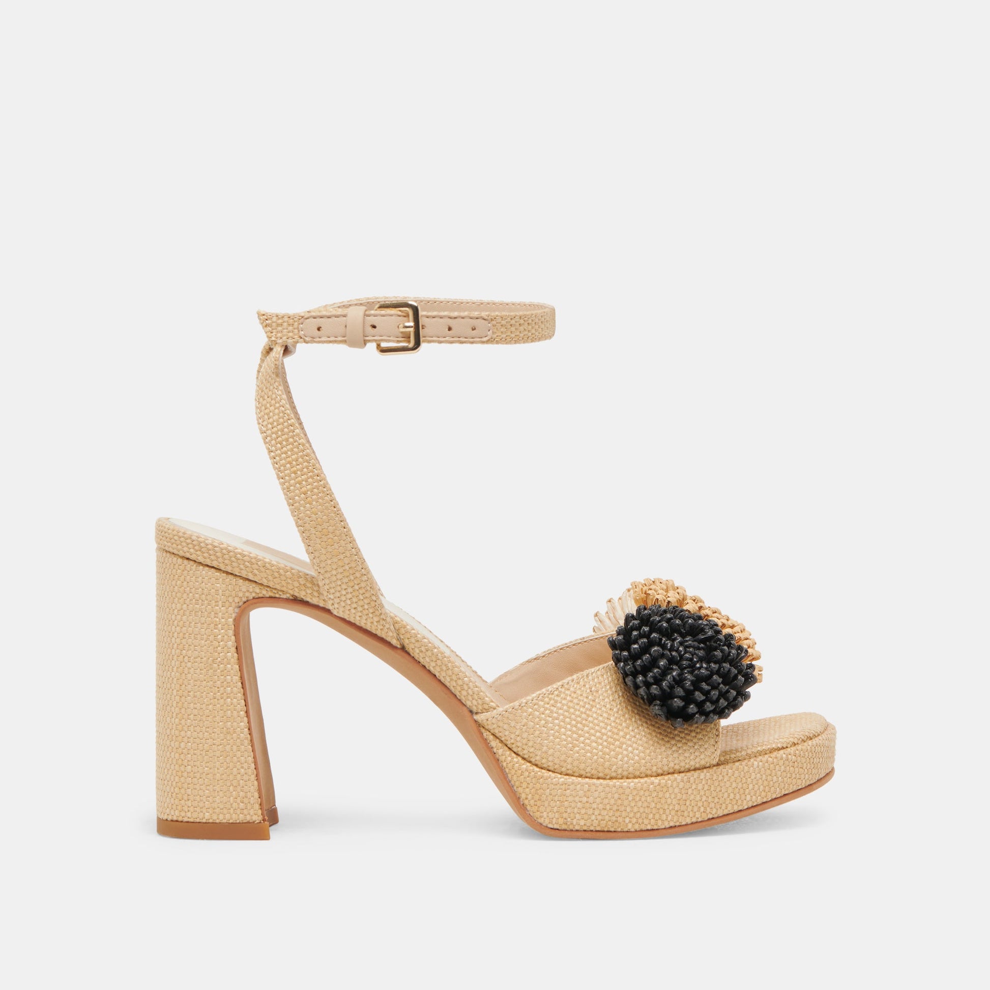 OLIVEA HEELS BLACK NATURAL RAFFIA
 – Dolce Vita Dolce Vita Discount