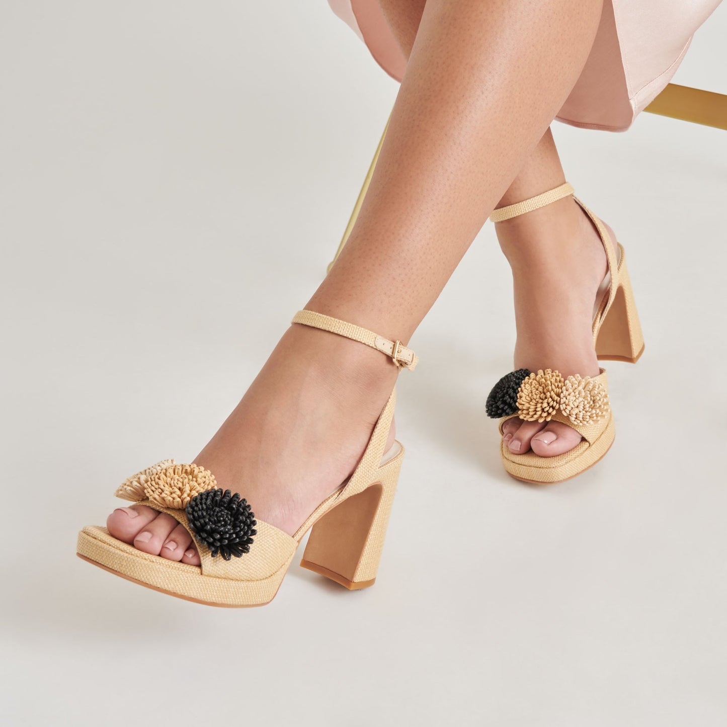 OLIVEA HEELS BLACK NATURAL RAFFIA
 – Dolce Vita Dolce Vita Discount
