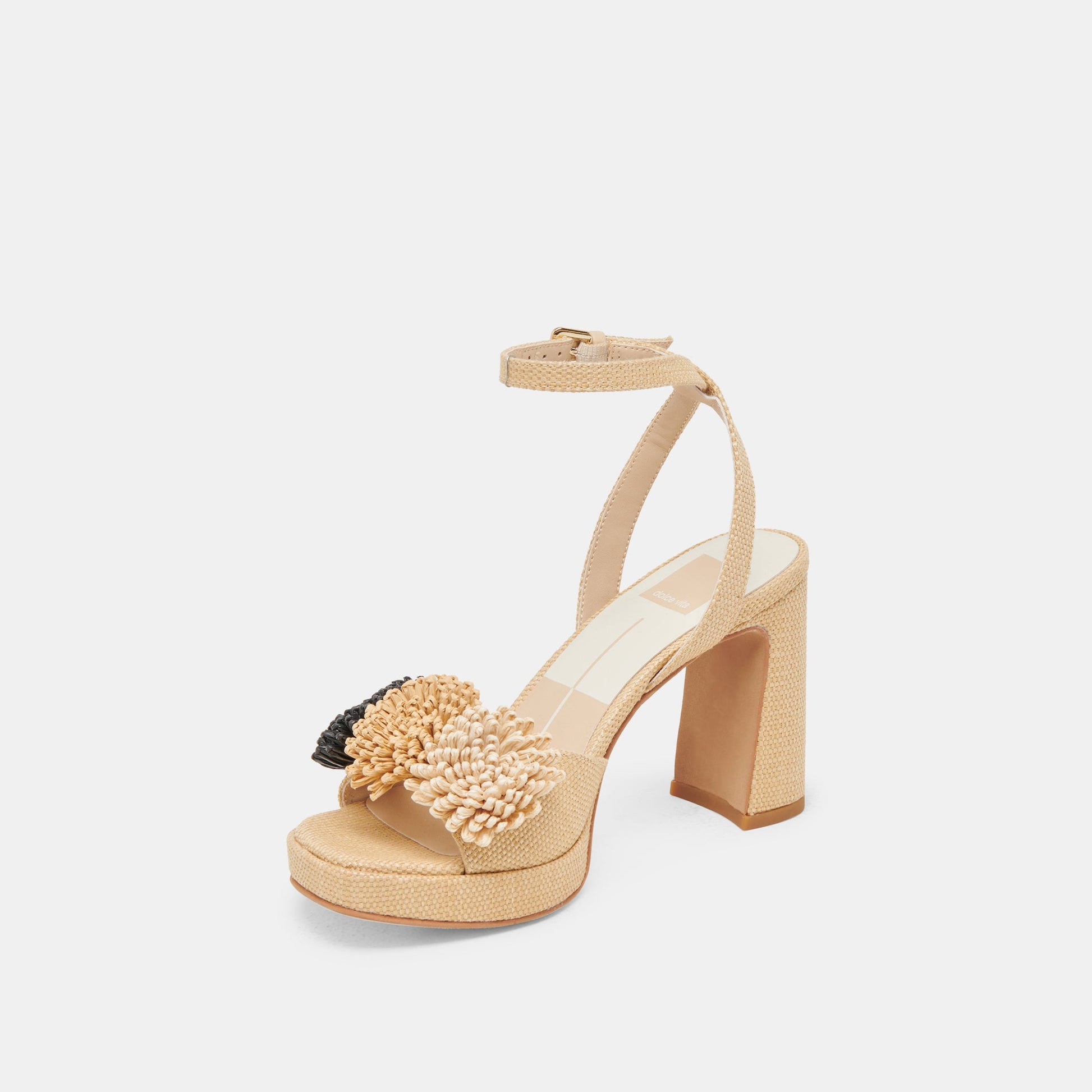 OLIVEA HEELS BLACK NATURAL RAFFIA
 – Dolce Vita Dolce Vita Discount