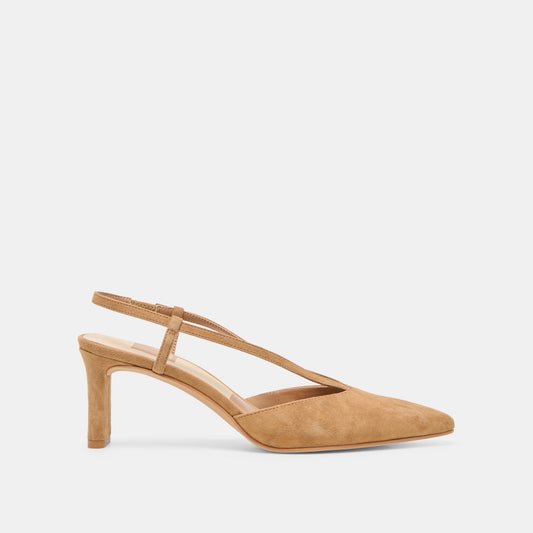 Ginay Lt Brown Suede Heels Dolce Vita Online