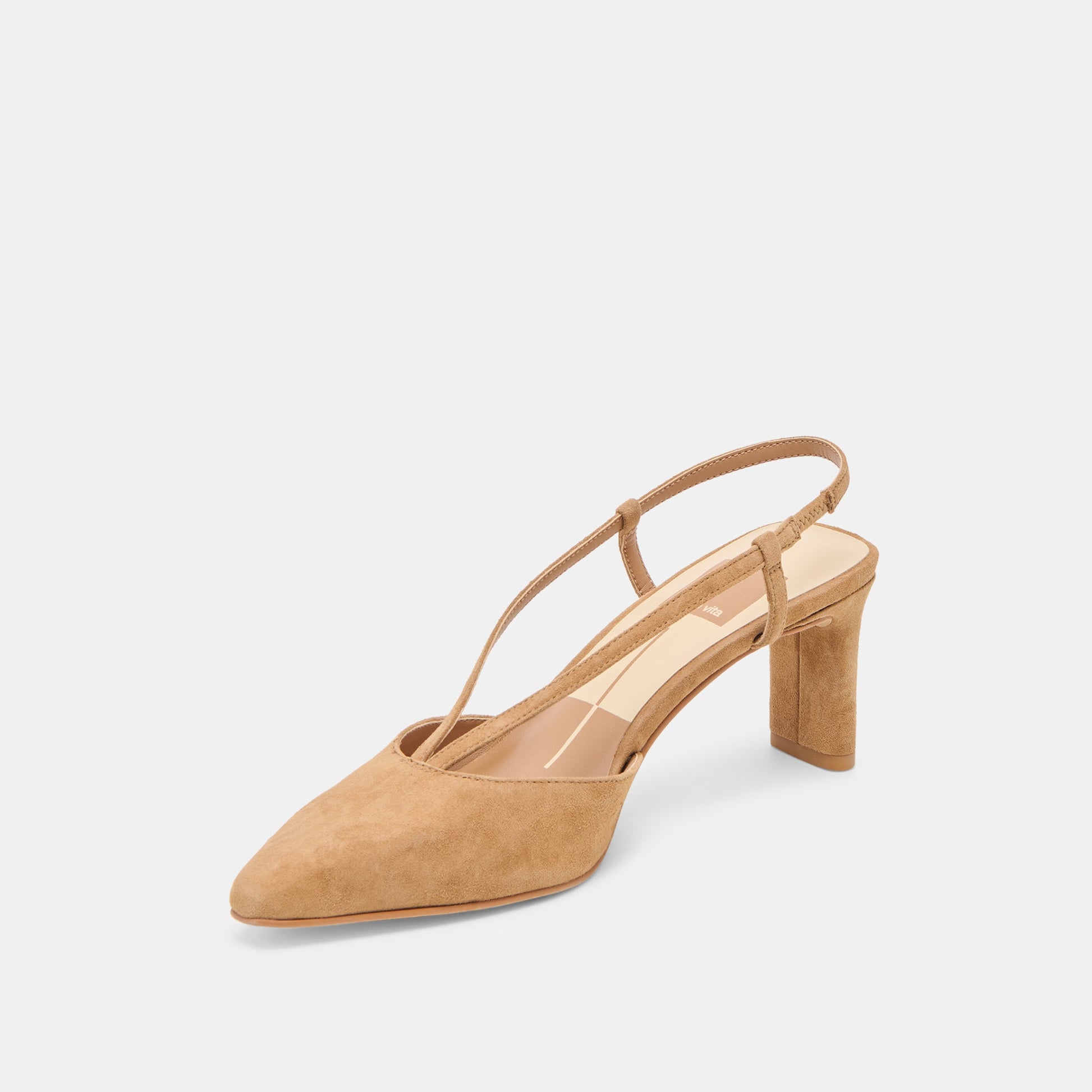 Ginay Lt Brown Suede Heels Dolce Vita Online