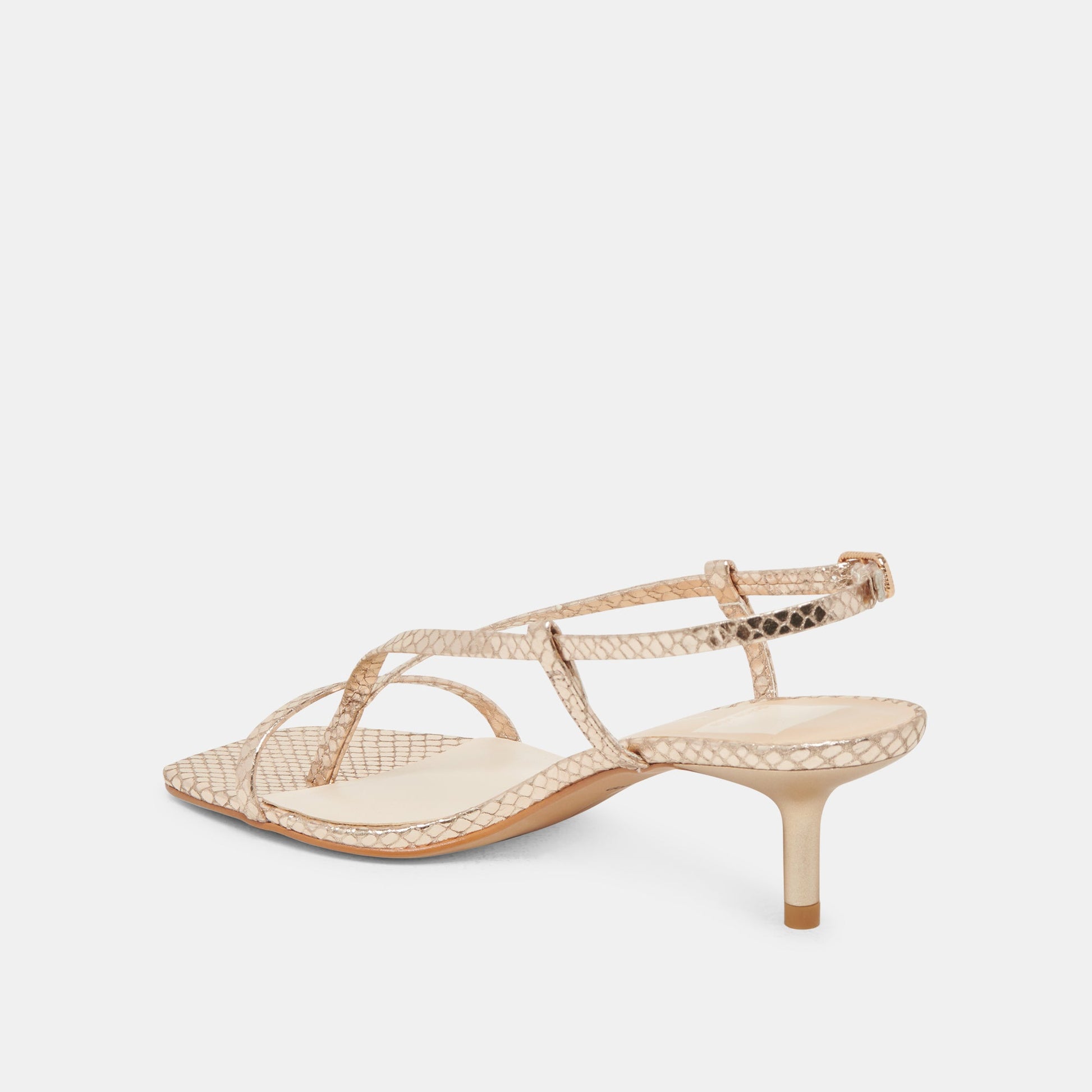 LAURY HEELS CHAMPAGNE EMBOSSED LEATHER
 – Dolce Vita Dolce Vita Outlet