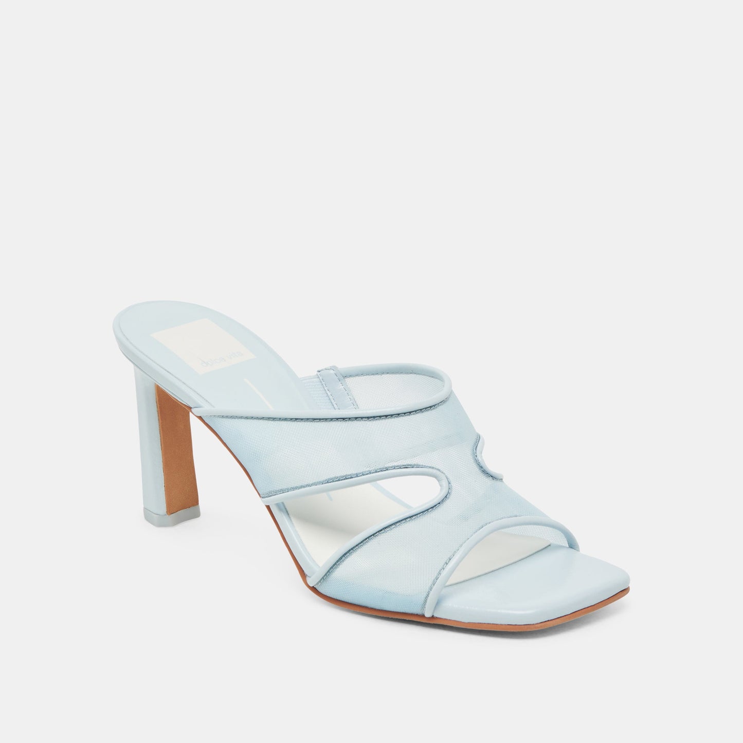 Gitel Wide Ice Blue Mesh Heels Dolce Vita us