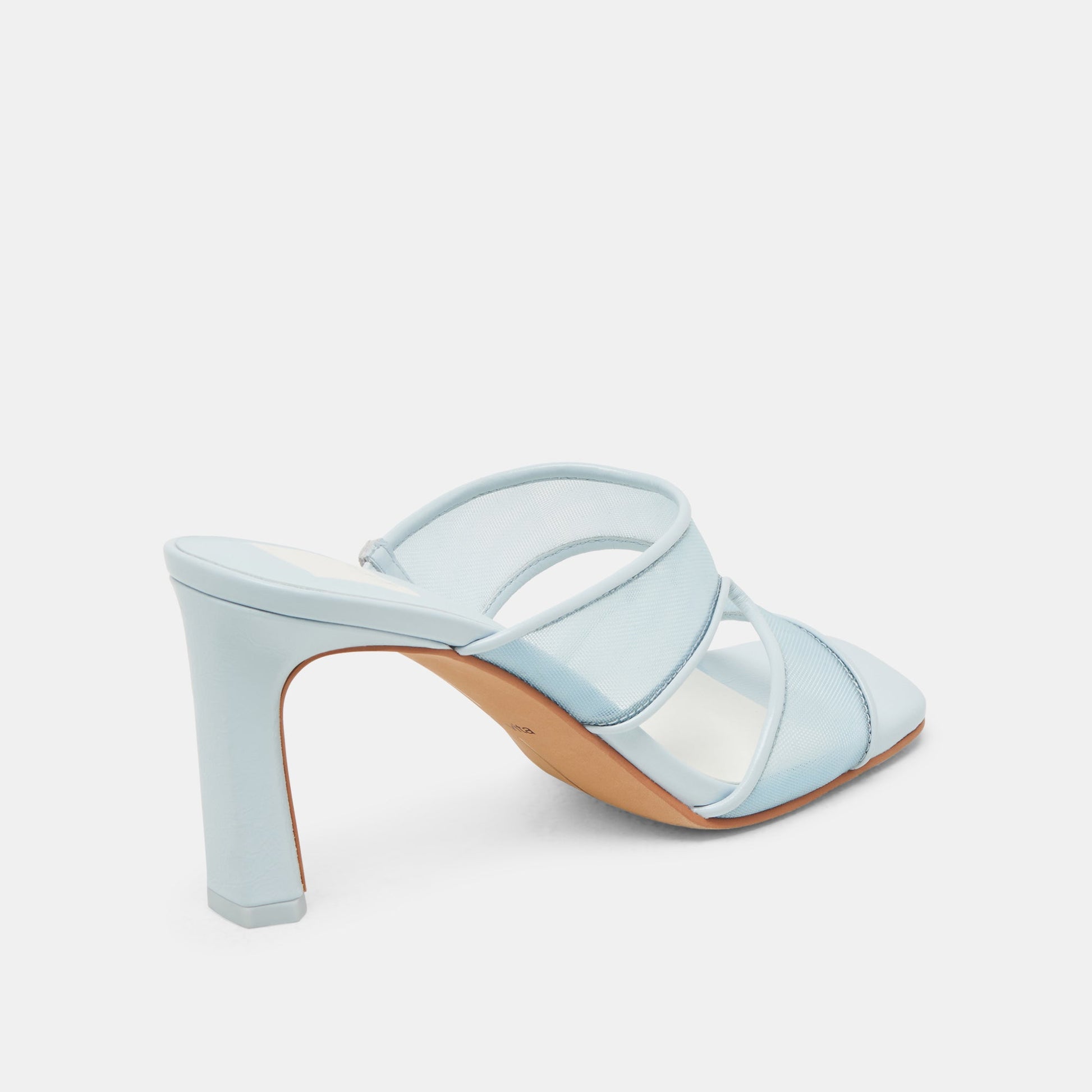 Gitel Wide Ice Blue Mesh Heels Dolce Vita us