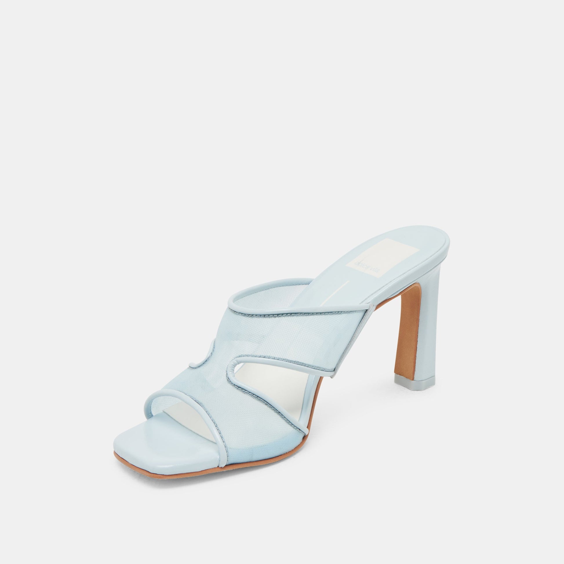 Gitel Wide Ice Blue Mesh Heels Dolce Vita us