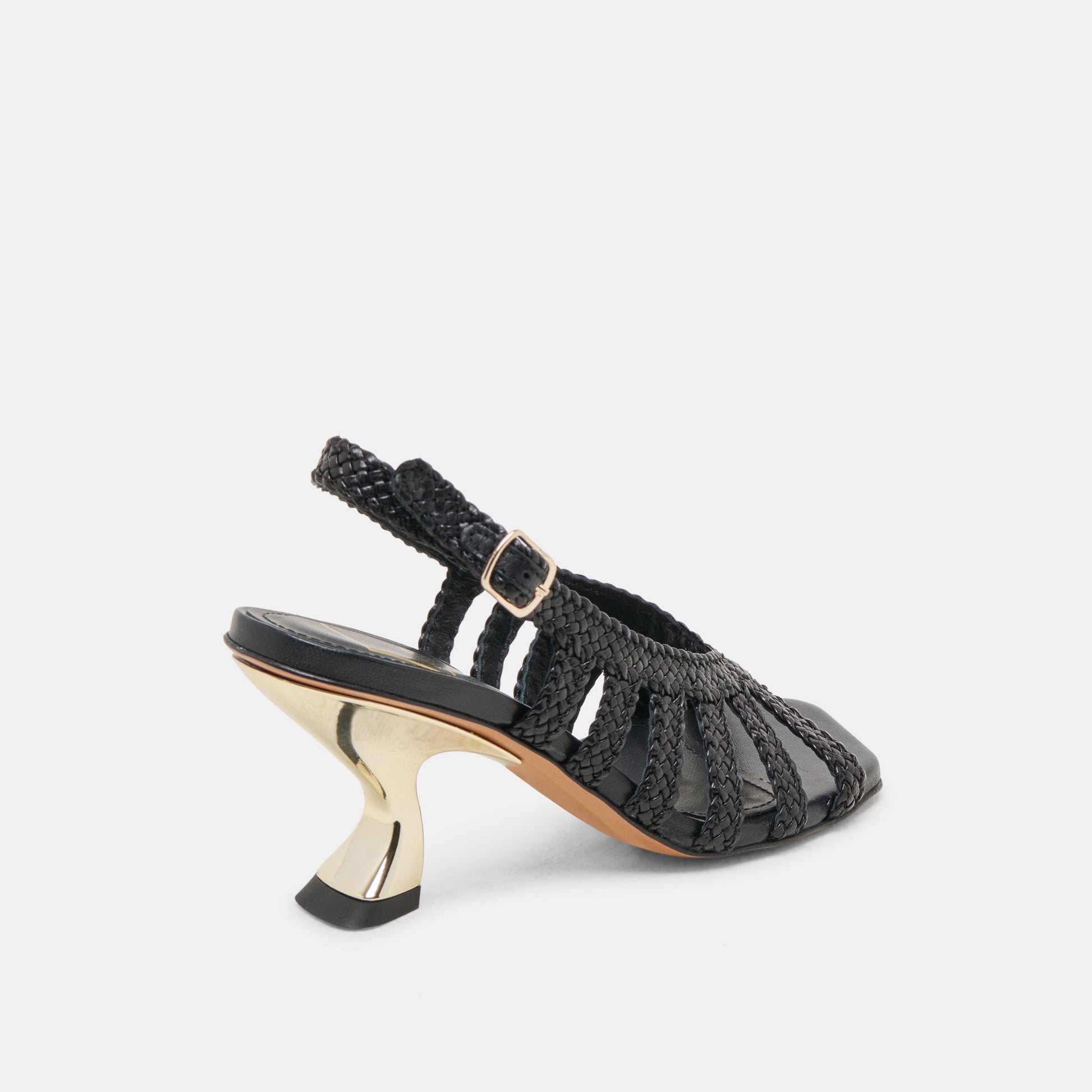 SICILY HEELS BLACK WOVEN LEATHER
 – Dolce Vita Dolce Vita Discount