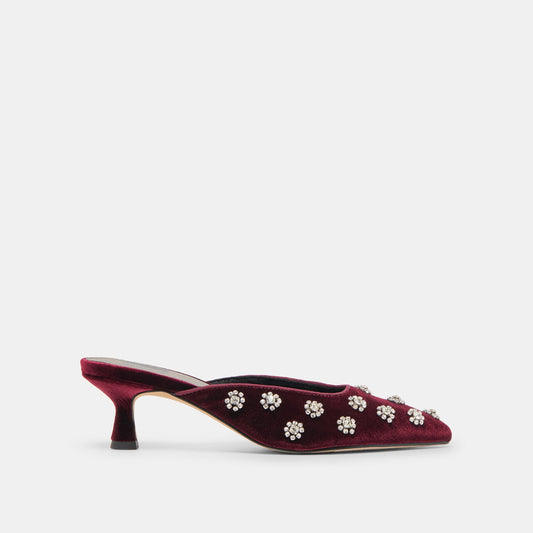 Clara Bordeaux Velvet Heels Dolce Vita Online