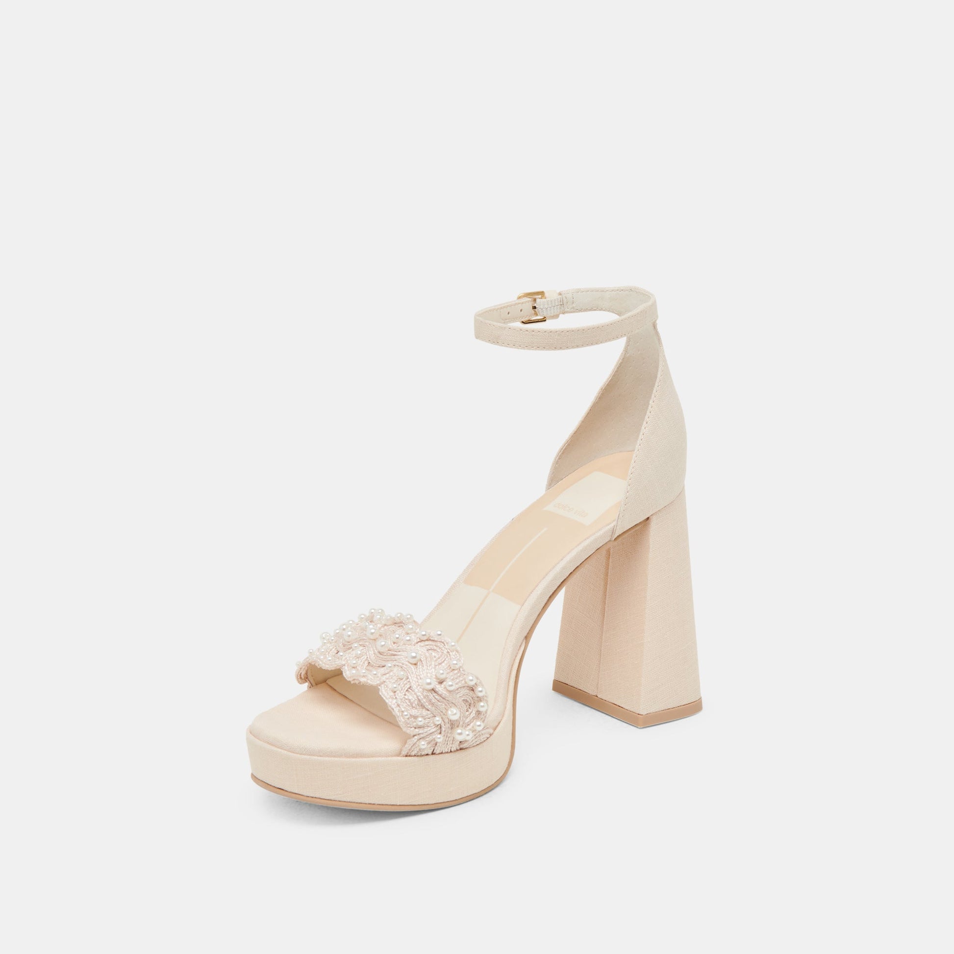 PELTIN PEARL HEELS VANILLA WOVEN RAFFIA
 – Dolce Vita Dolce Vita Outlet